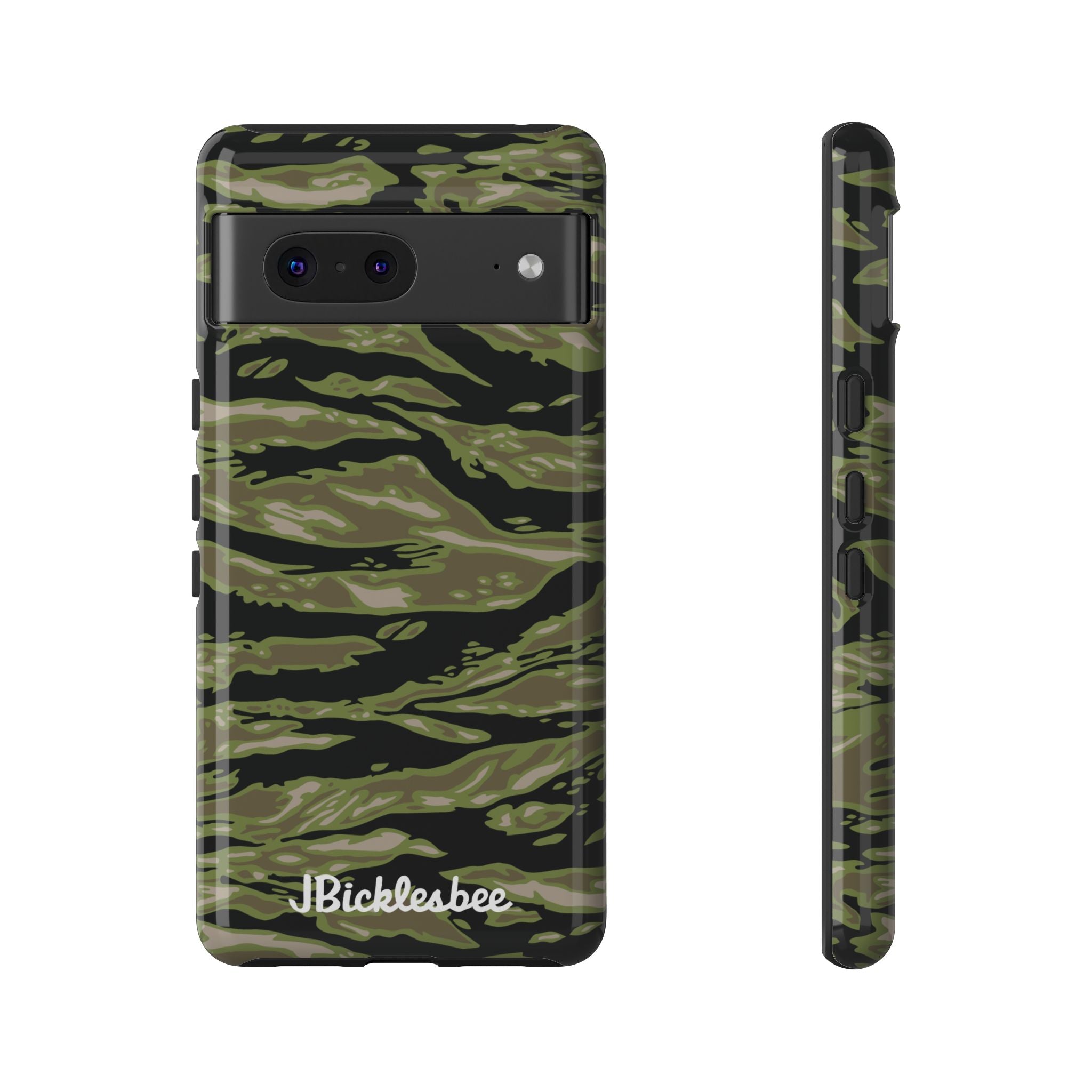 Retro Woodland Camo Tiger Stripe Pixel Tough Case