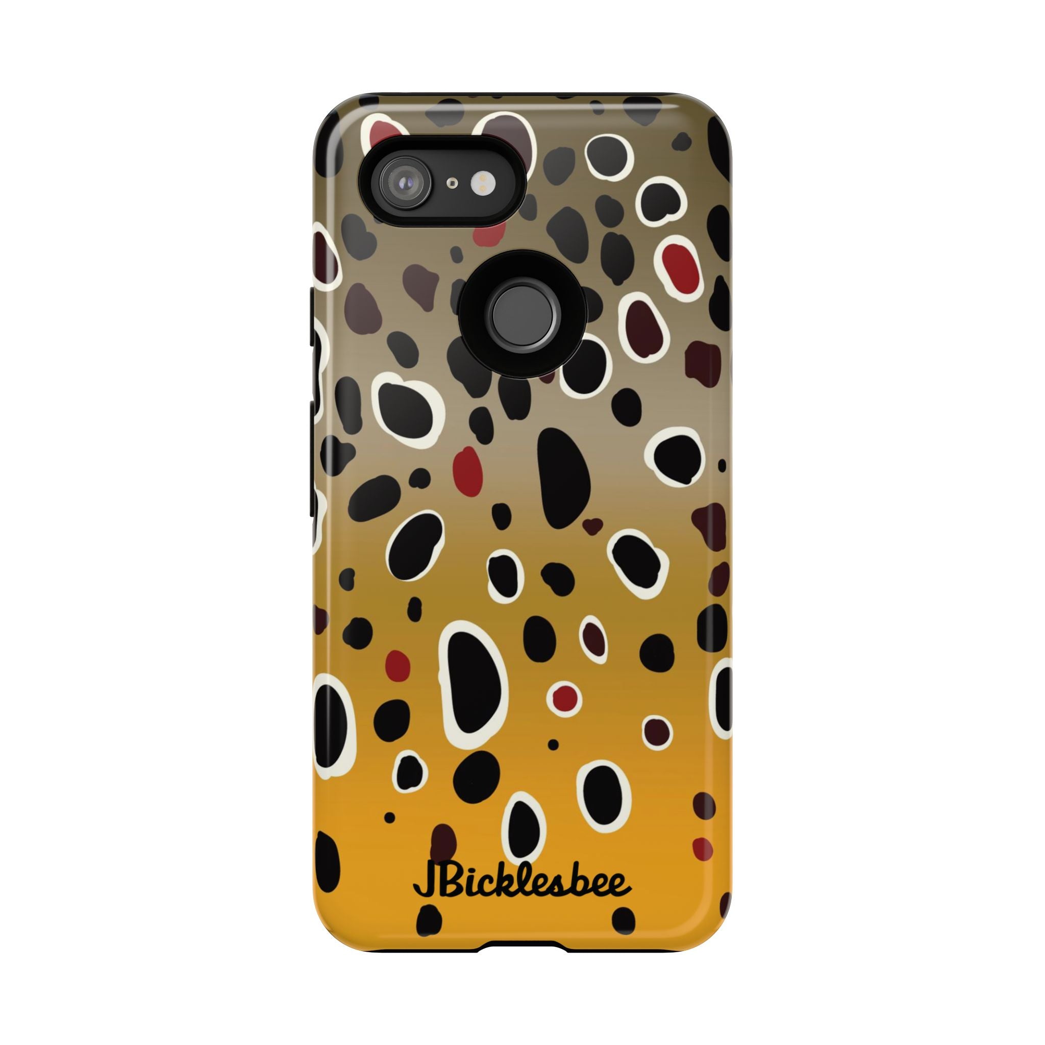 Brown Trout Pattern Pixel Tough Case