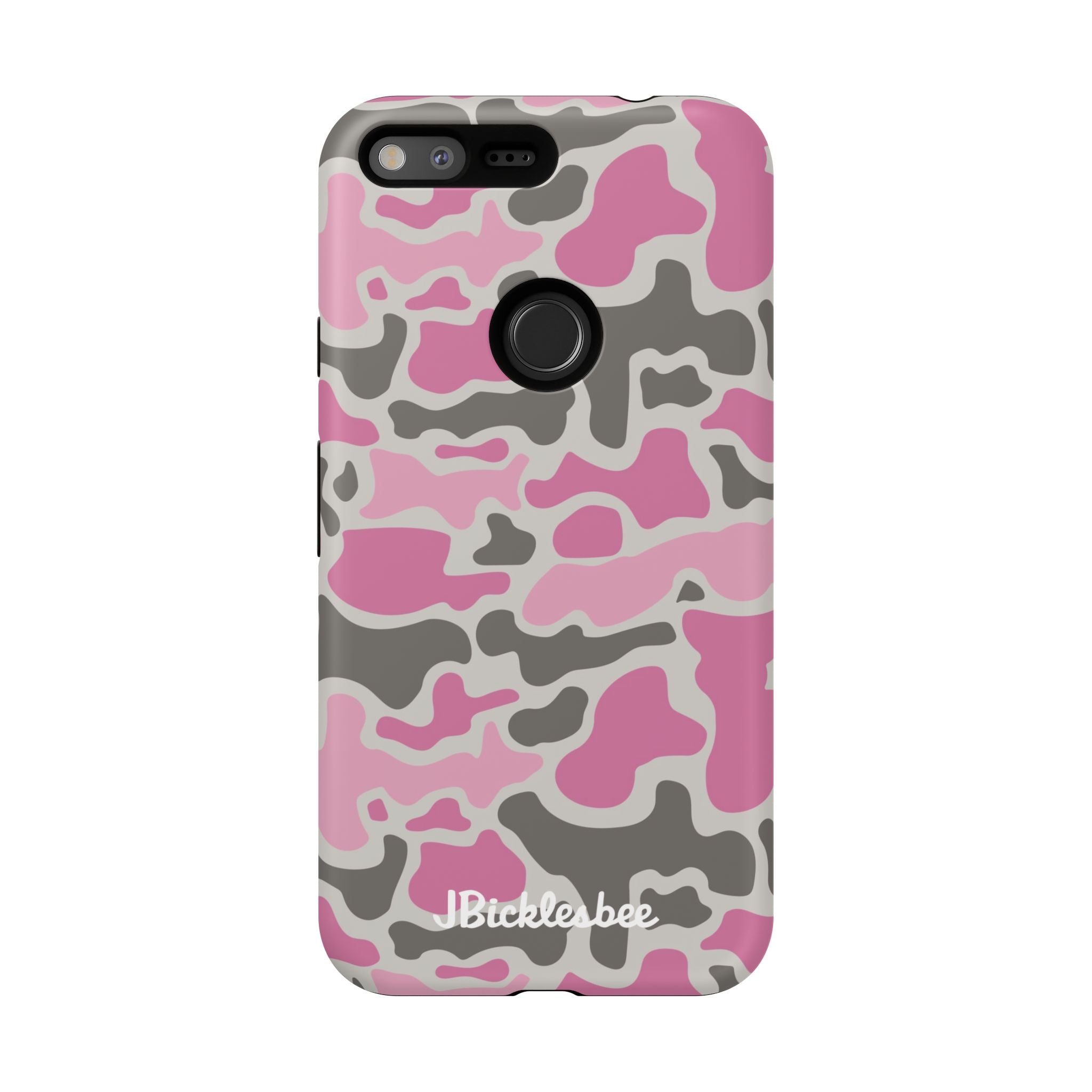 Pink Retro Duck Camo Pixel Tough Case