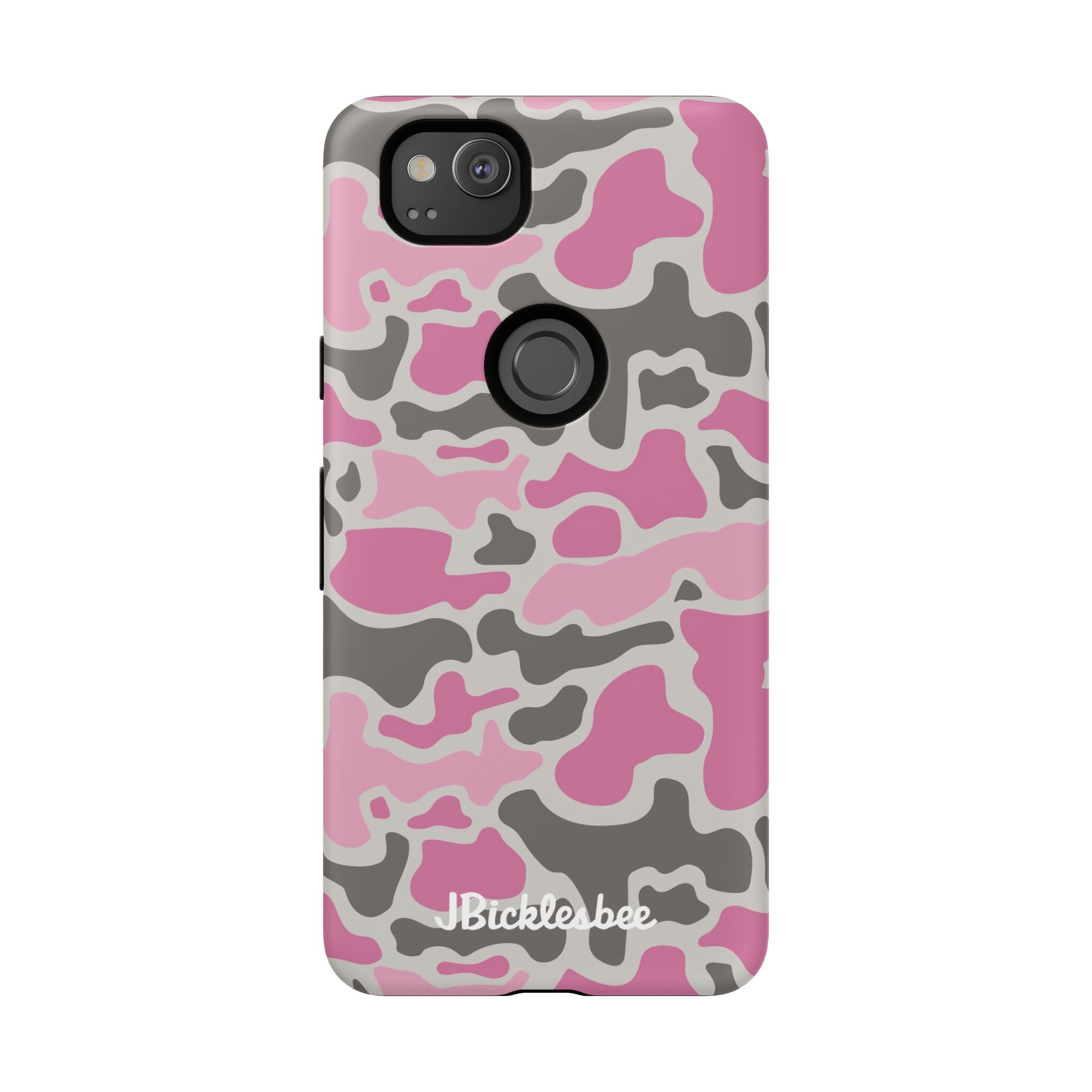 Pink Retro Duck Camo Pixel Tough Case