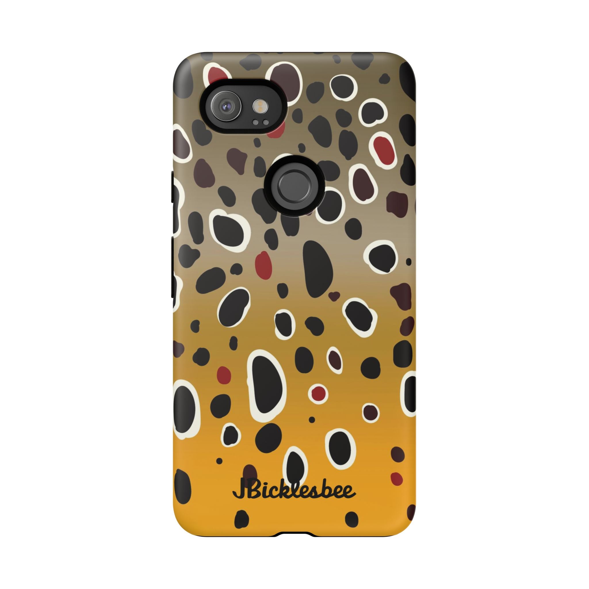 Brown Trout Pattern Pixel Tough Case