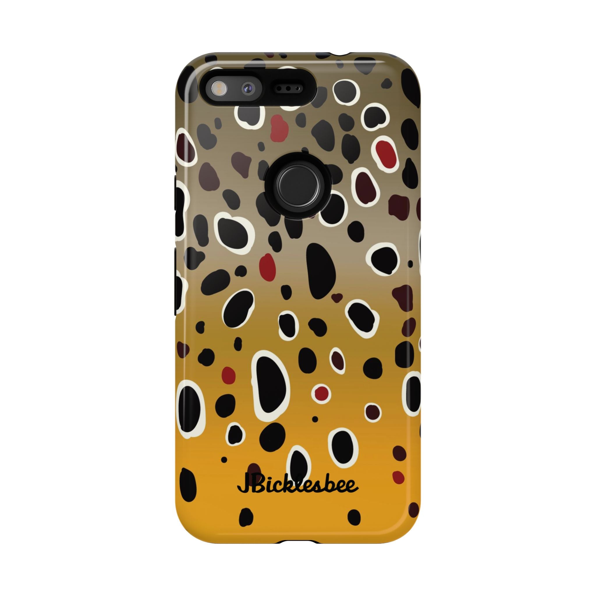 Brown Trout Pattern Pixel Tough Case