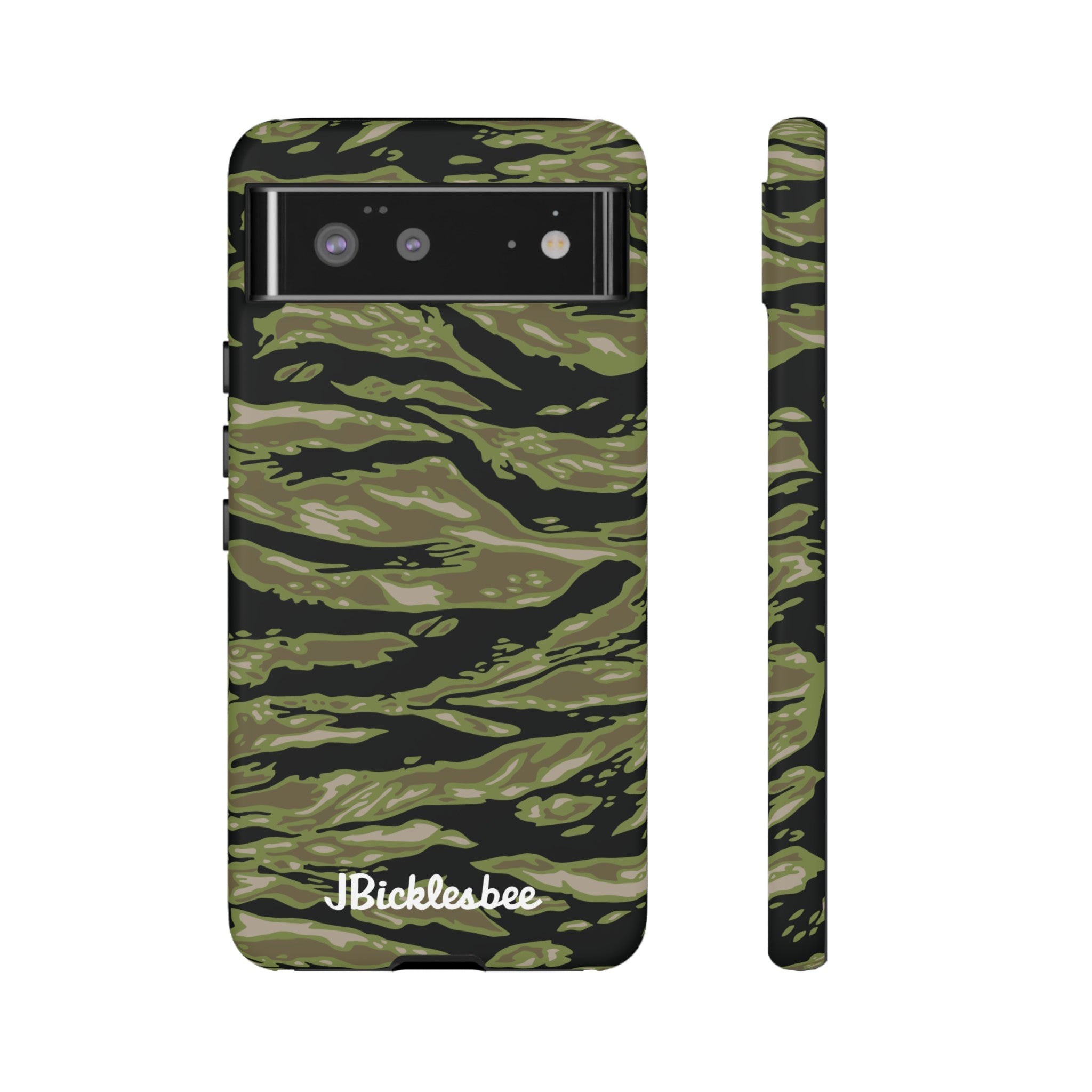 Retro Woodland Camo Tiger Stripe Pixel ToughCase