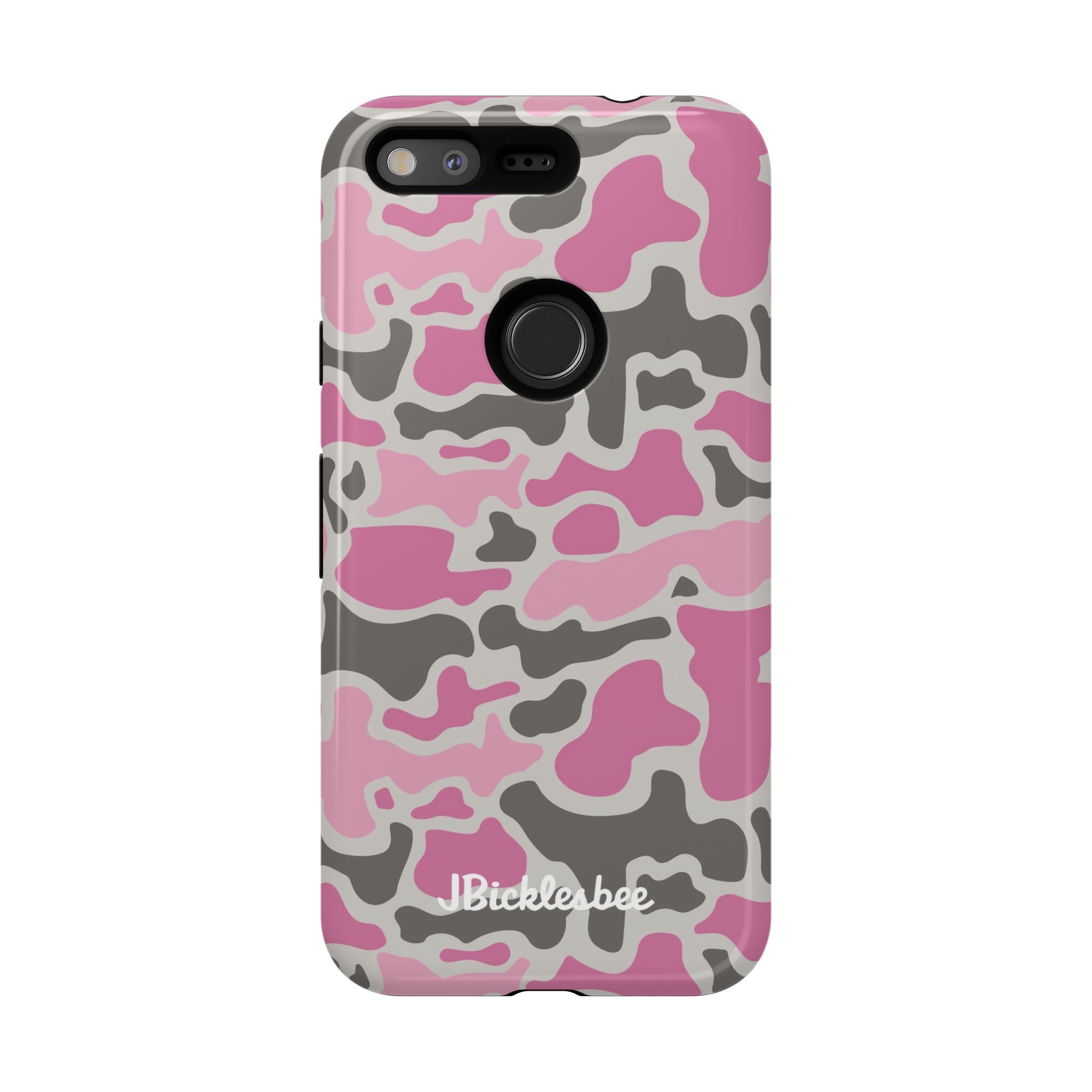 Pink Retro Duck Camo Pixel Tough Case