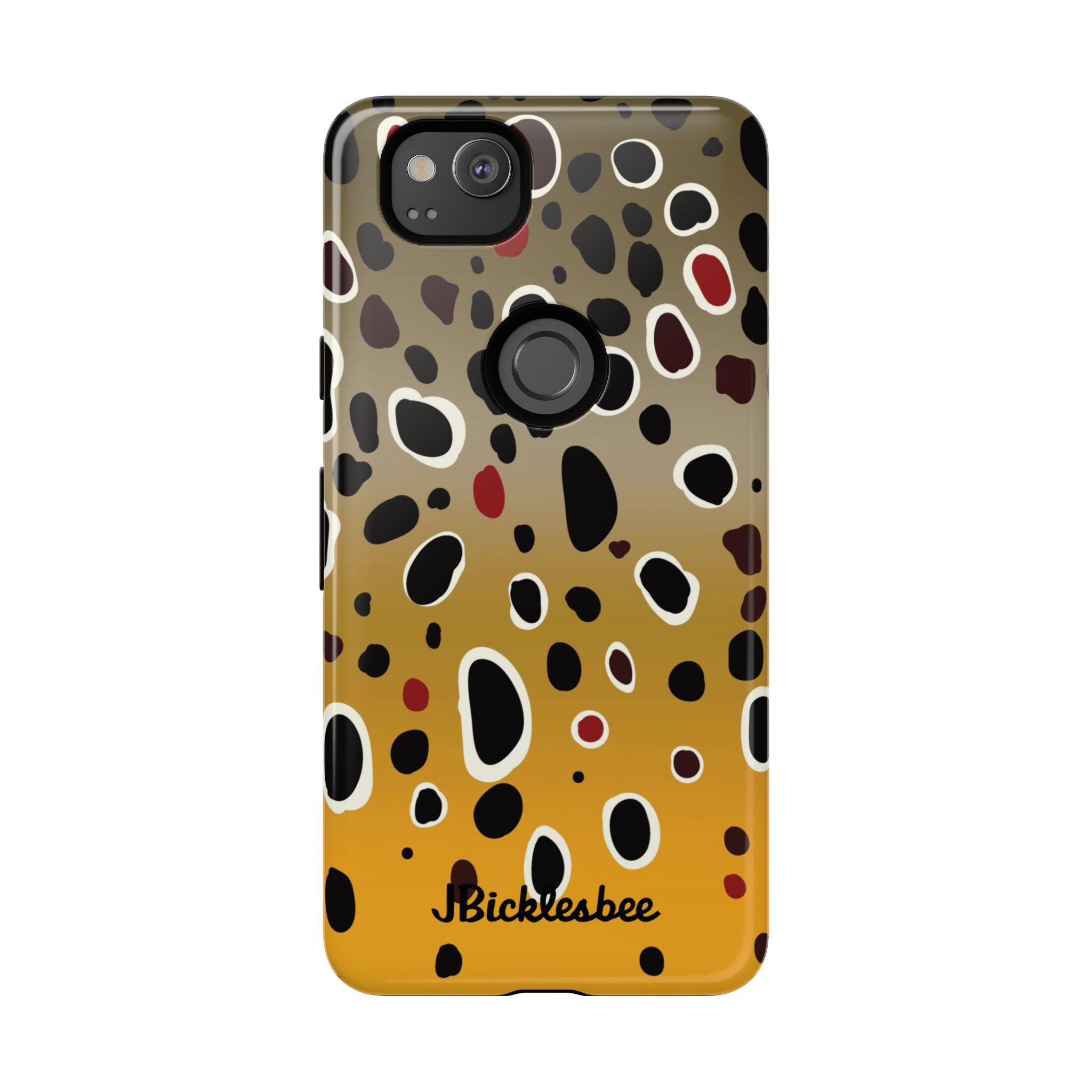 Brown Trout Pattern Pixel Tough Case