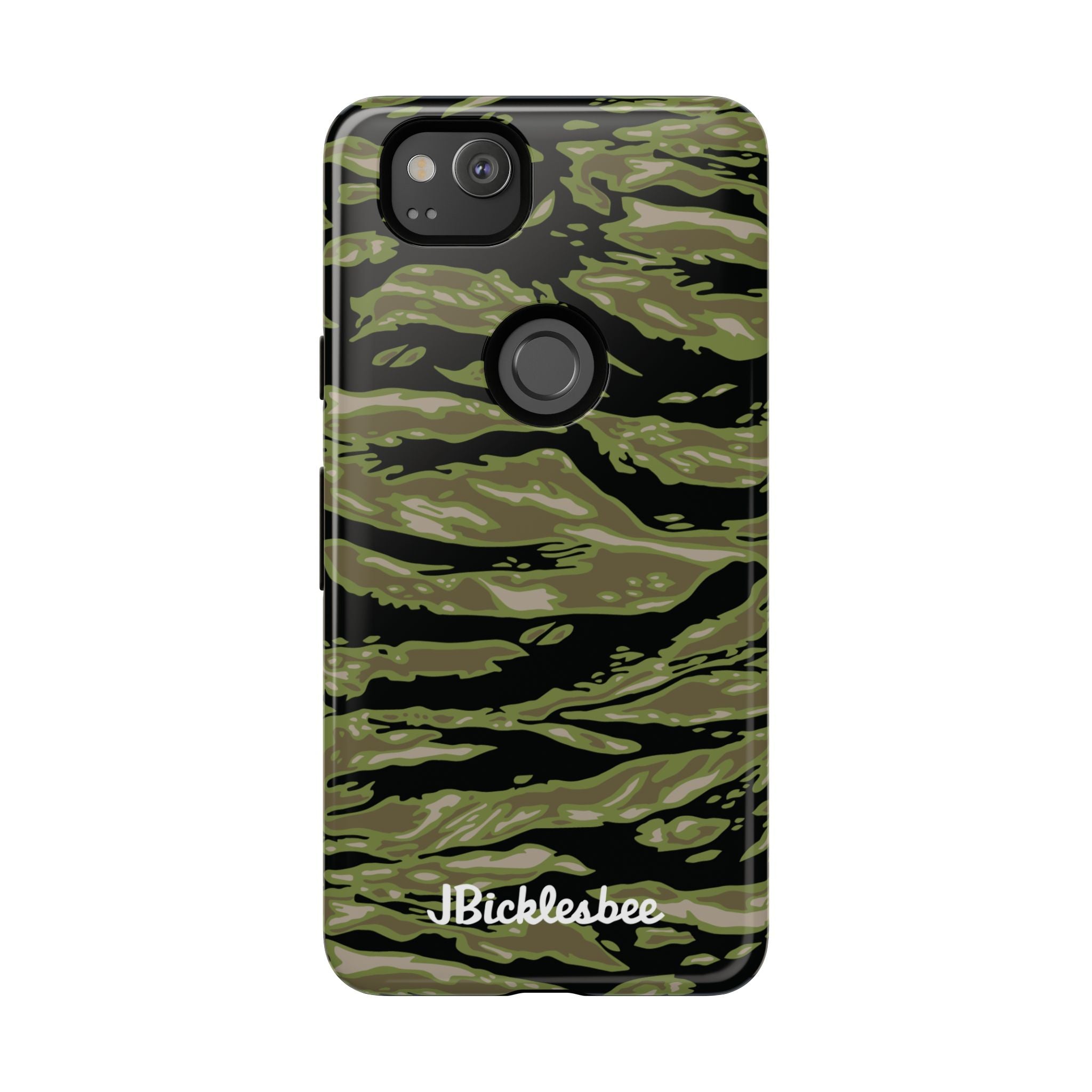 Retro Woodland Camo Tiger Stripe Pixel Tough Case