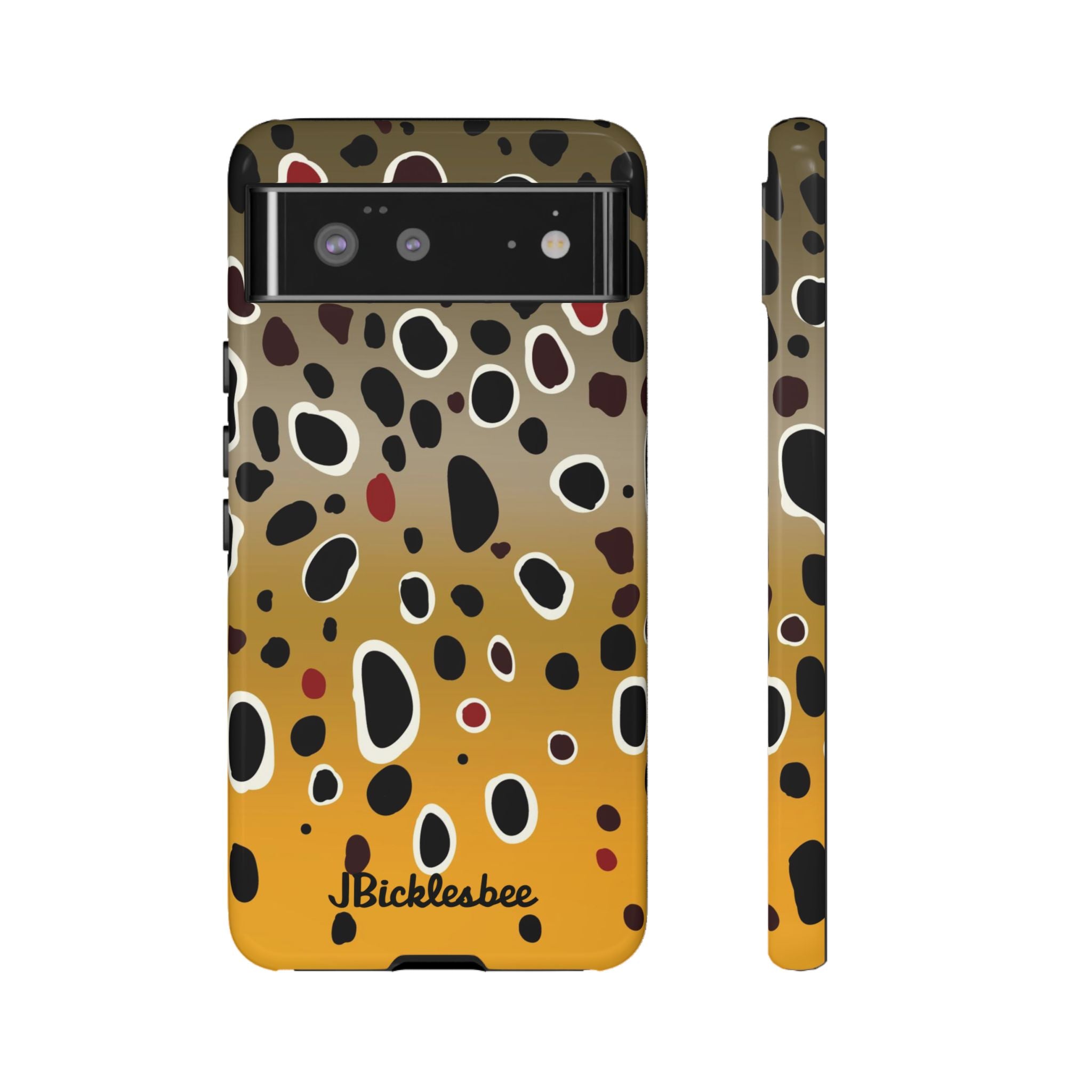 Brown Trout Pattern Pixel Tough Case