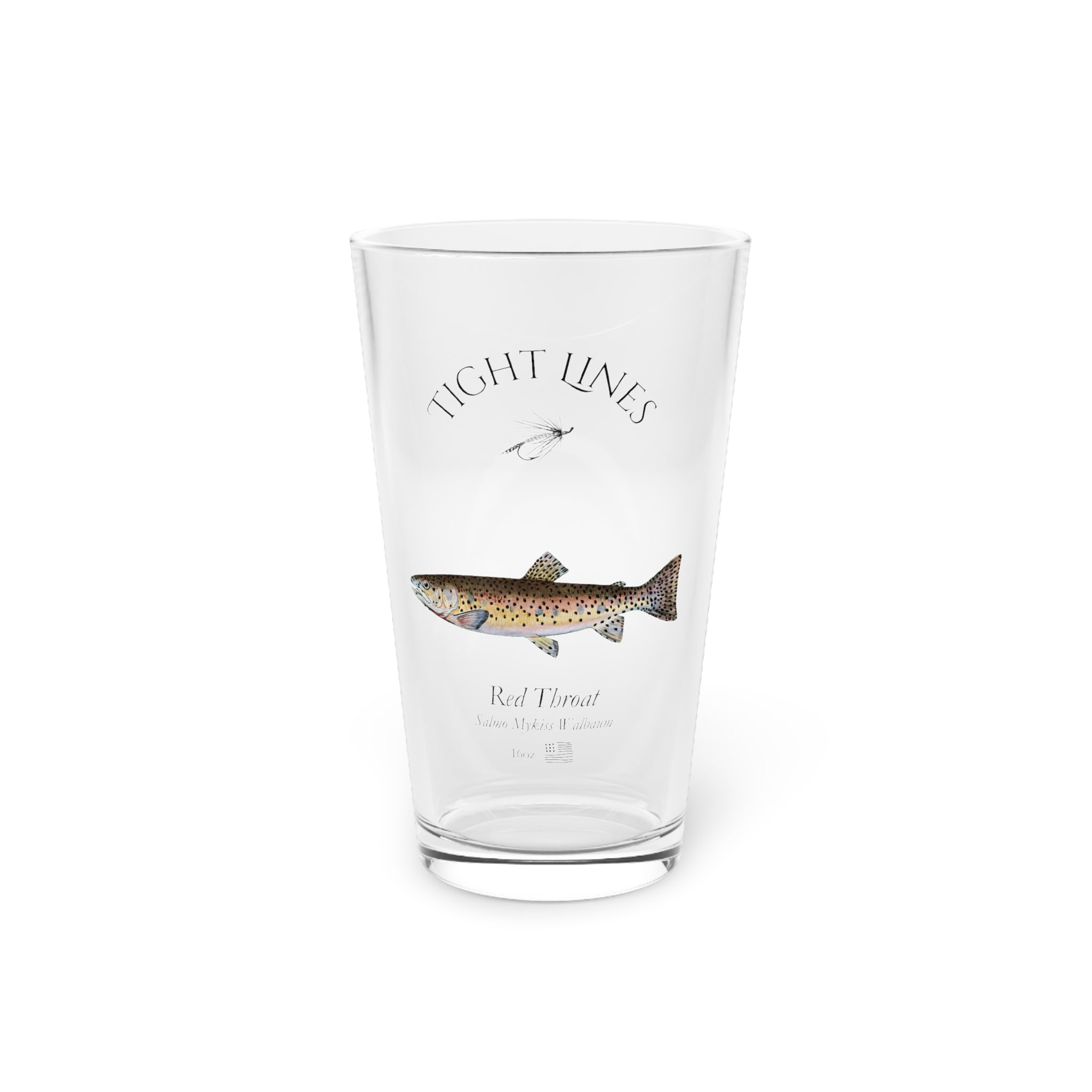 Tight Lines Red Throat Trout Pint Glass