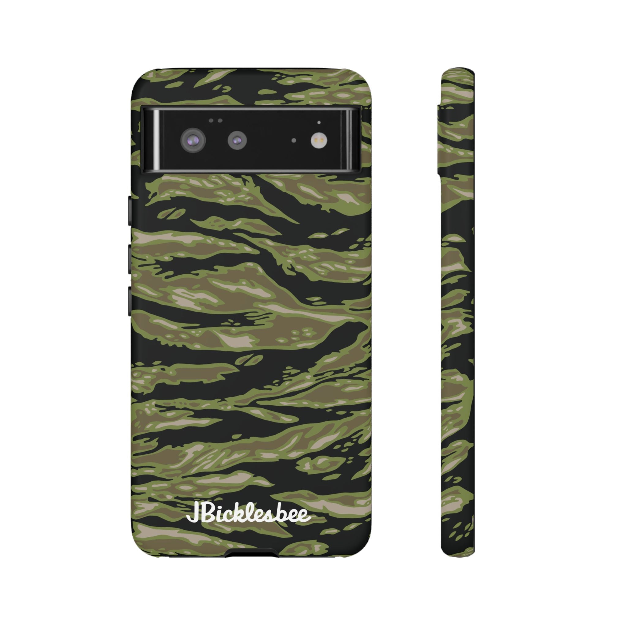 Retro Woodland Camo Tiger Stripe Pixel Tough Case