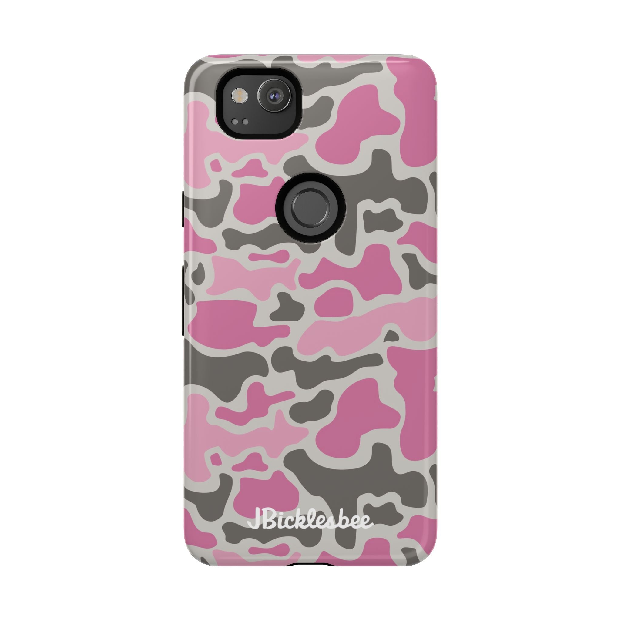 Pink Retro Duck Camo Pixel Tough Case