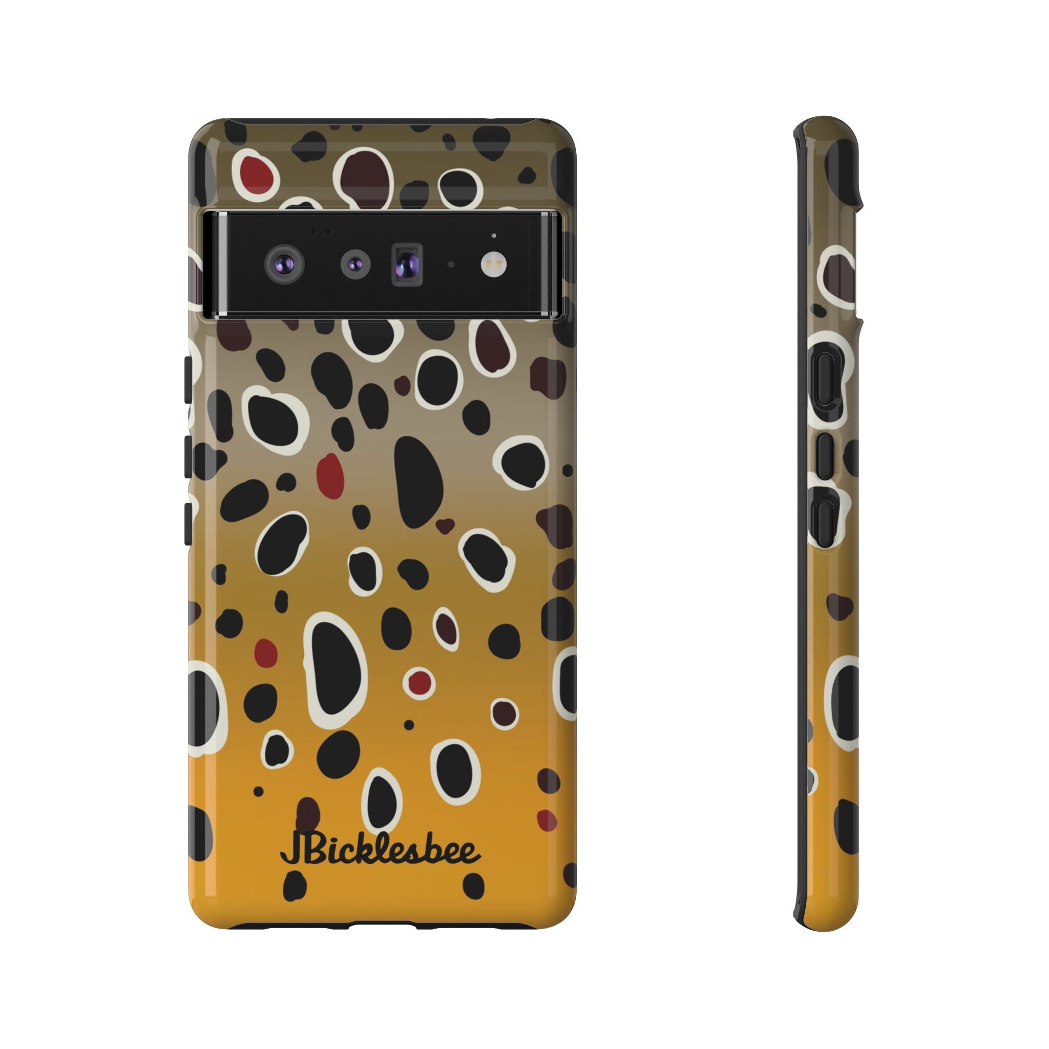 Brown Trout Pattern Pixel Tough Case