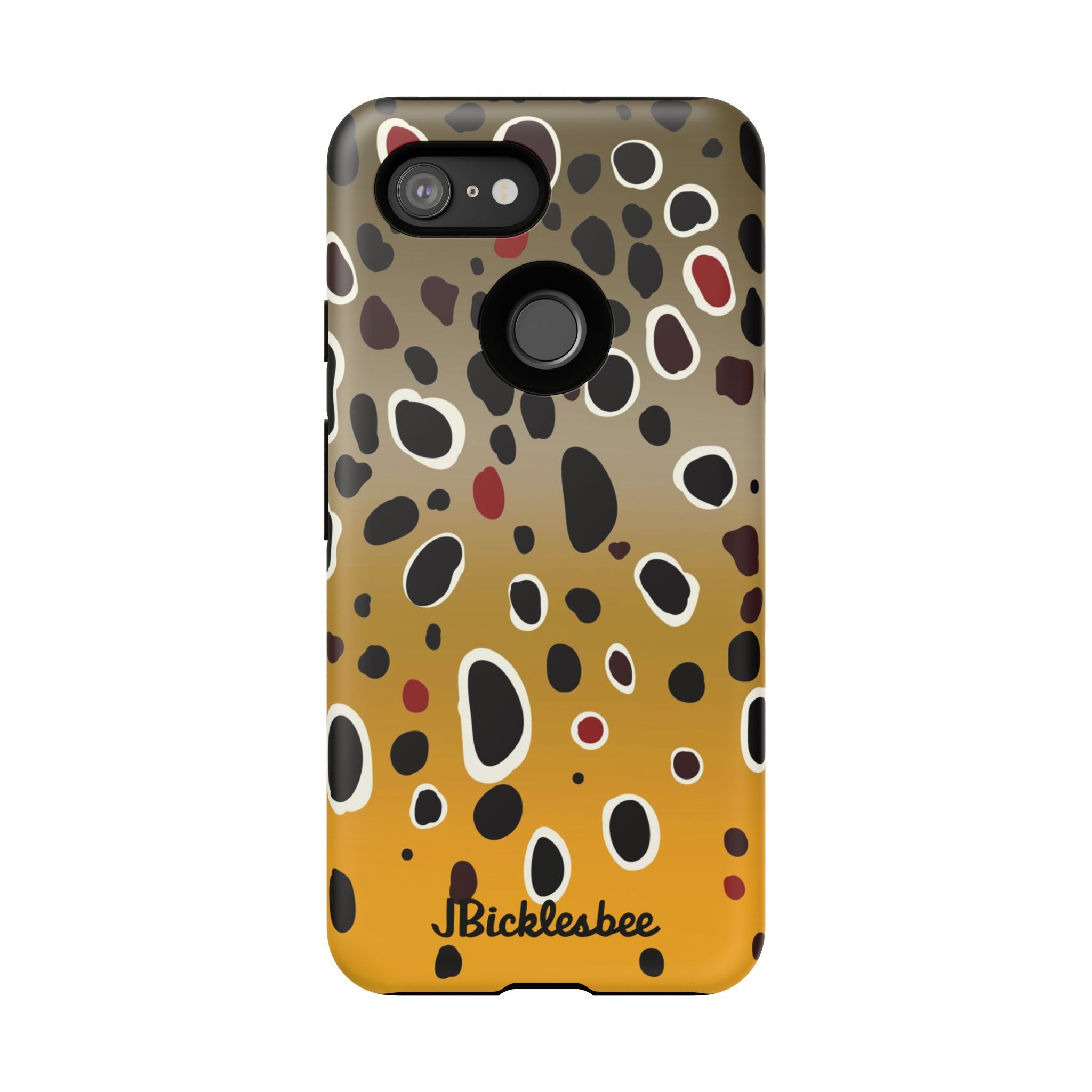 Brown Trout Pattern Pixel Tough Case