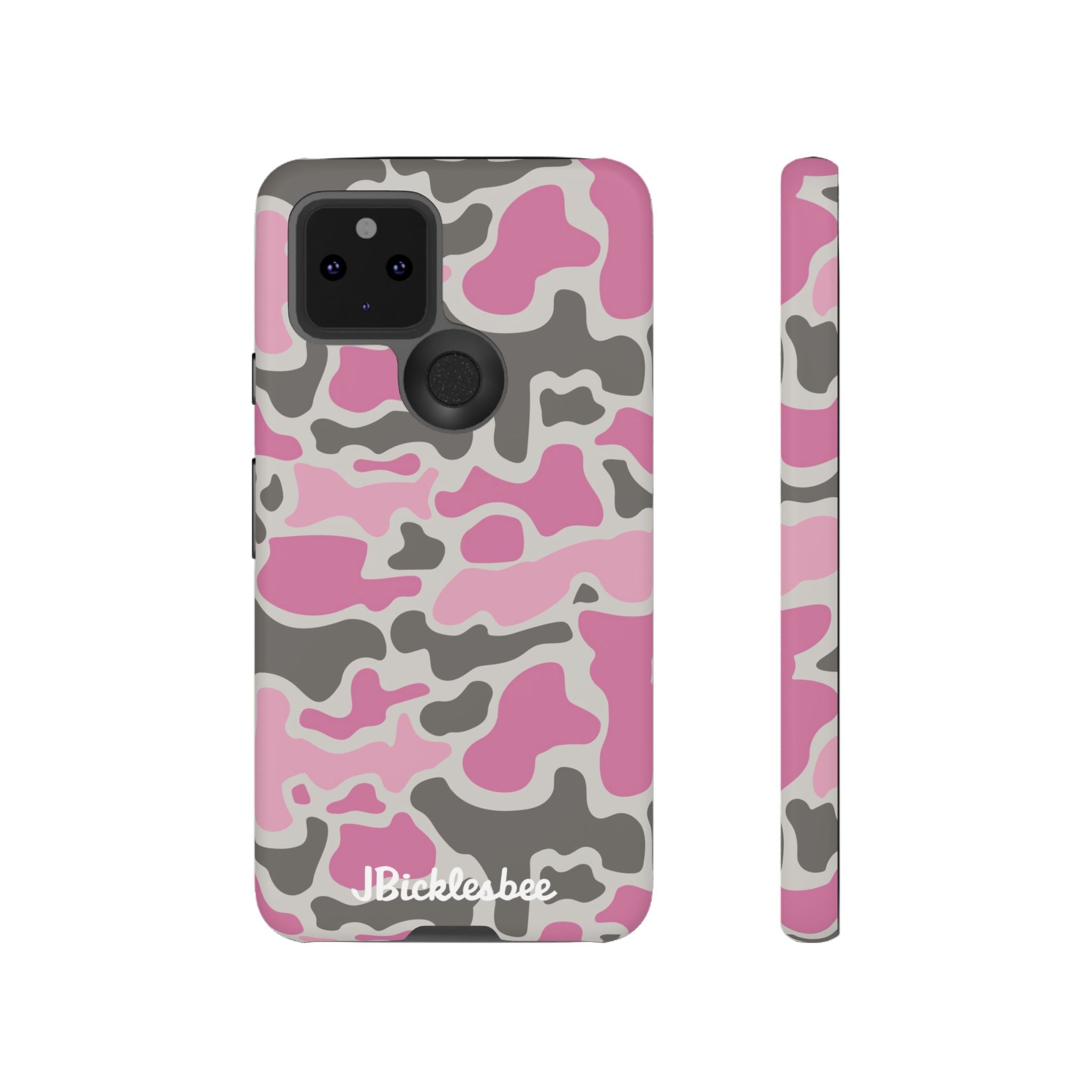 Pink Retro Duck Camo Pixel Tough Case