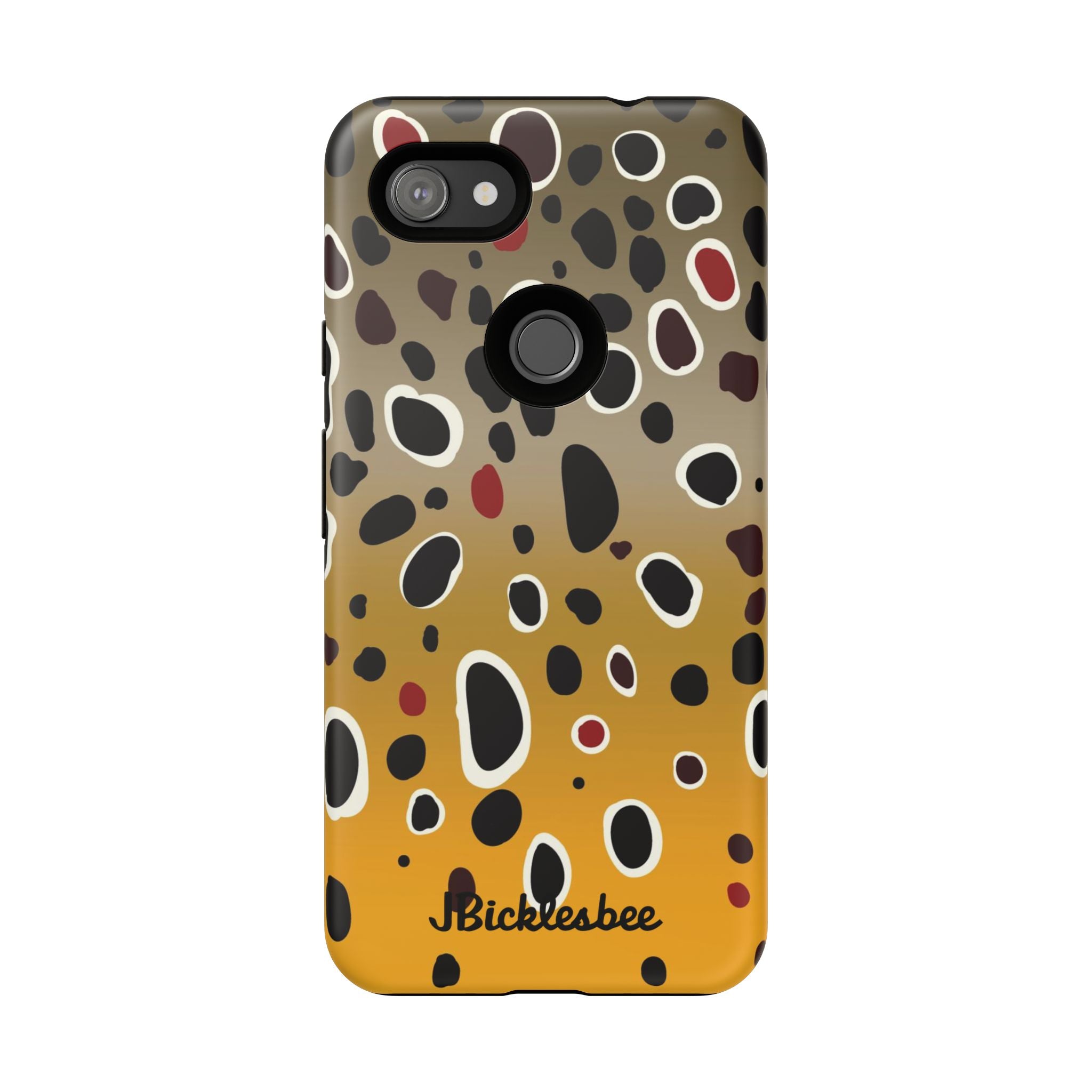 Brown Trout Pattern Pixel Tough Case