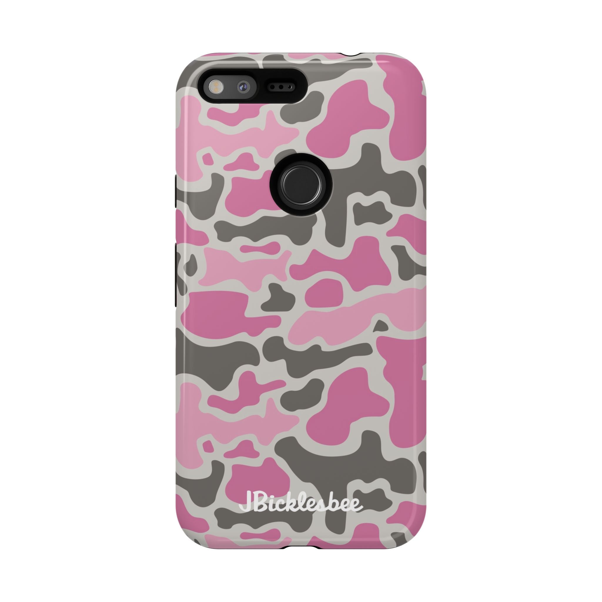 Pink Retro Duck Camo Pixel Tough Case