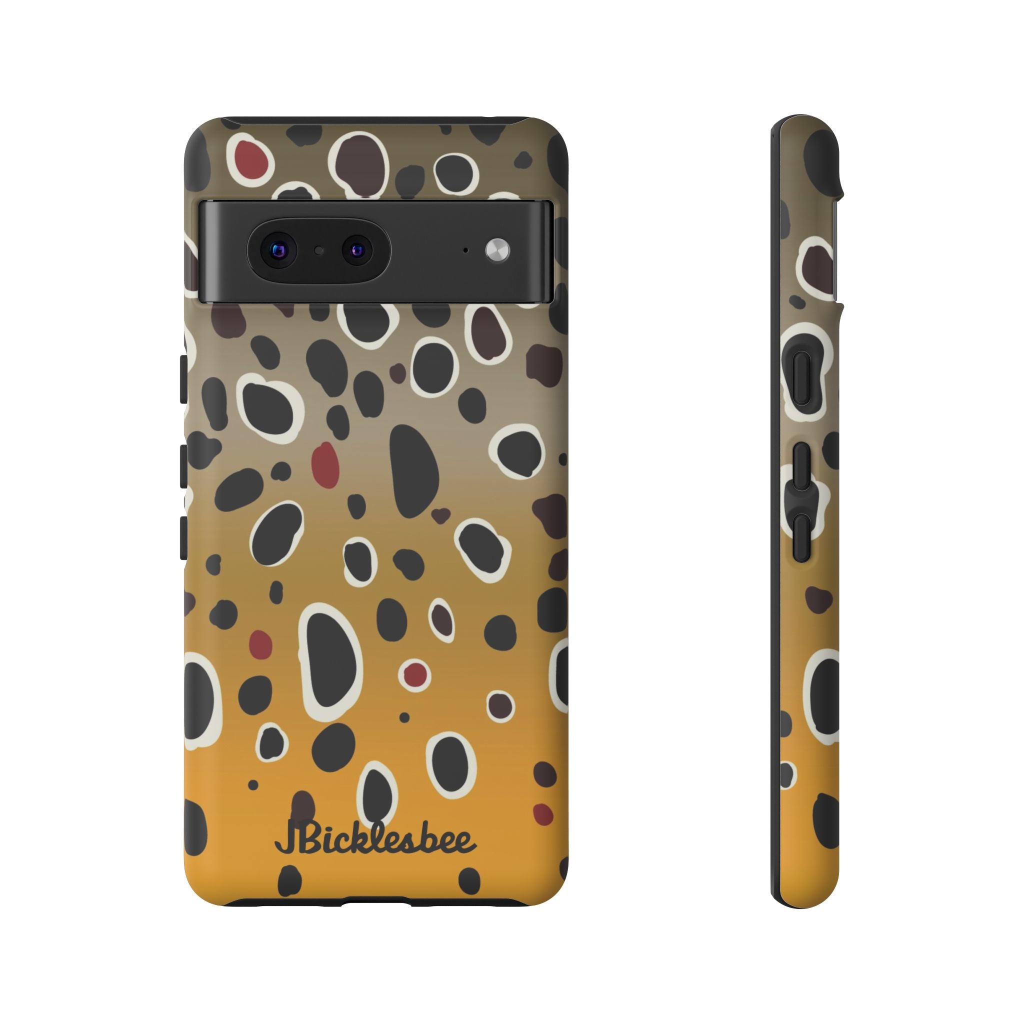 Brown Trout Pattern Pixel Tough Case