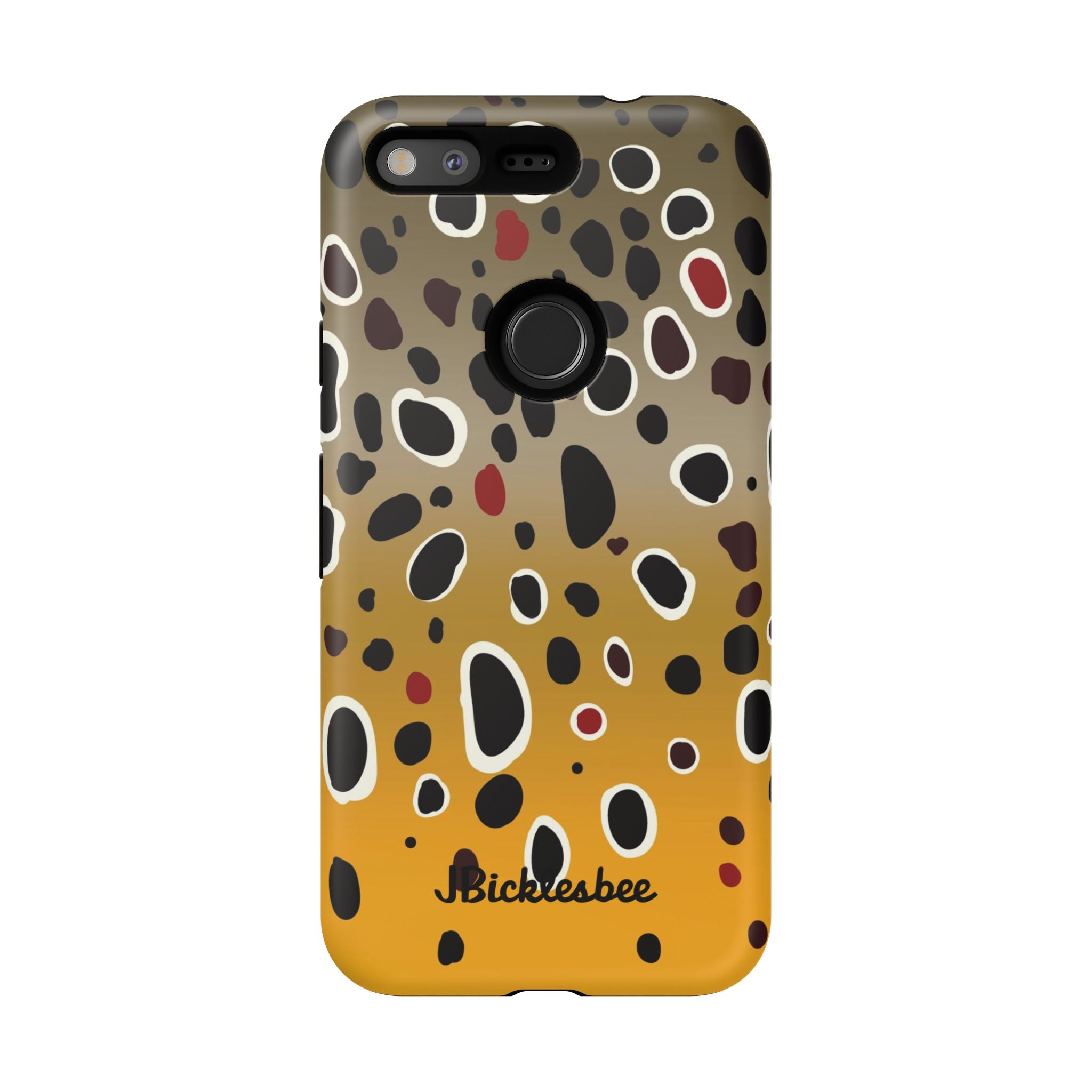 Brown Trout Pattern Pixel Tough Case