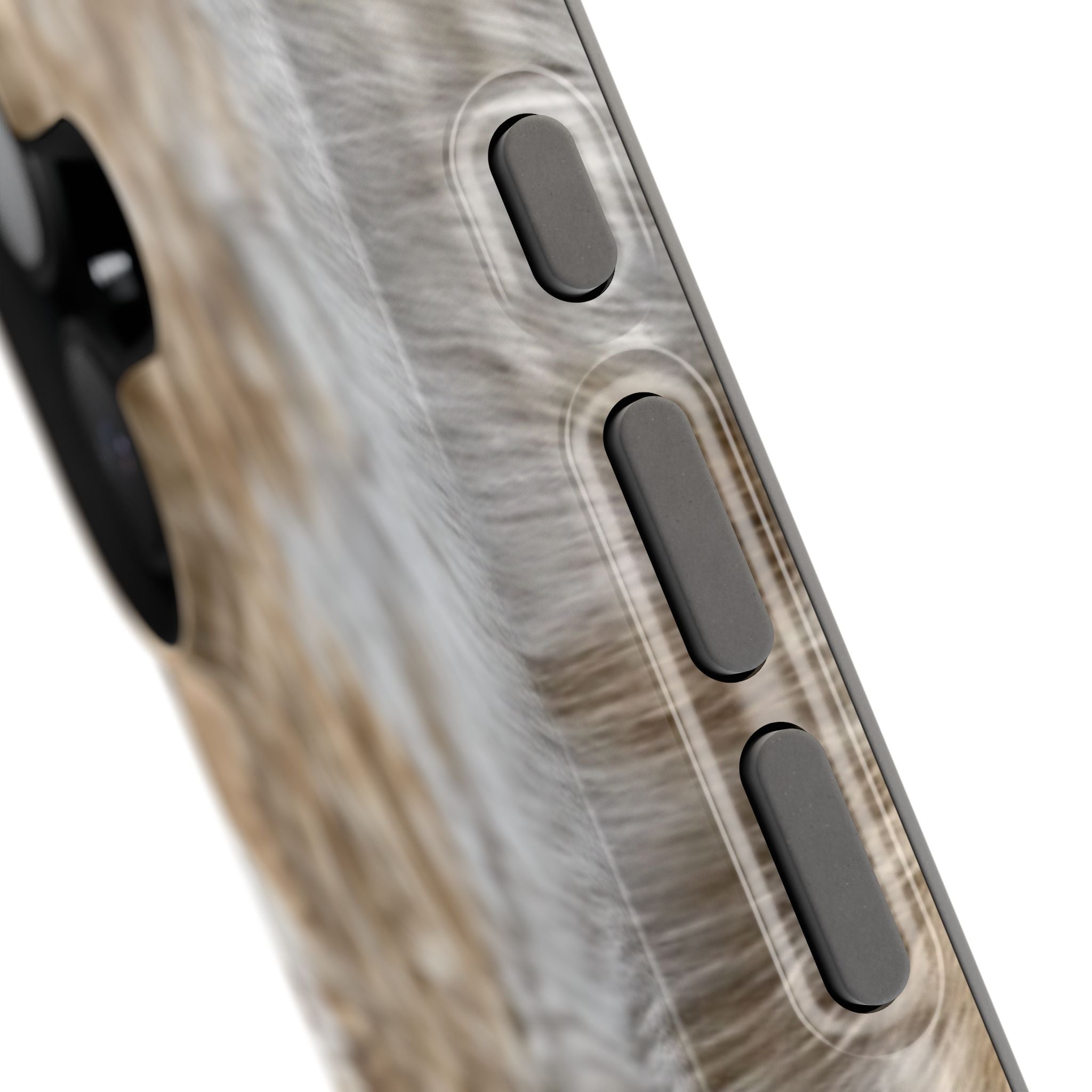 The Pronghorn Hunter MagSafe iPhone Case close up on buttons