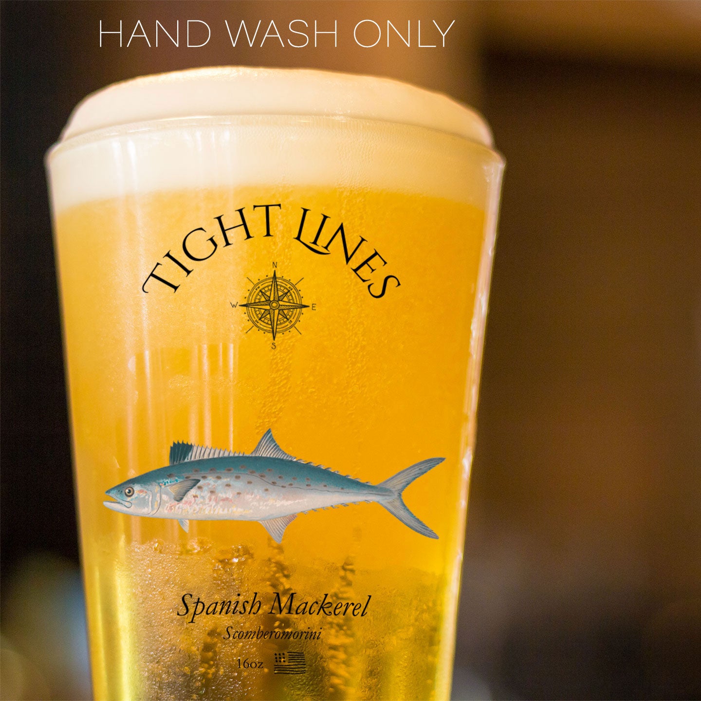 Spanish Mackerel Pint Glass