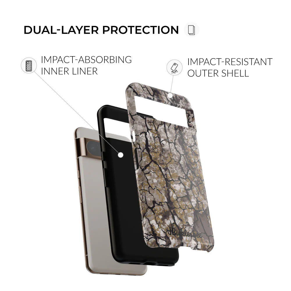 dual-layer protection Alpha Tree Bark Camo Pixel Tough Case