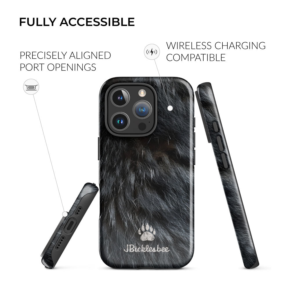 black bear hunter fully accessible iphone tough case