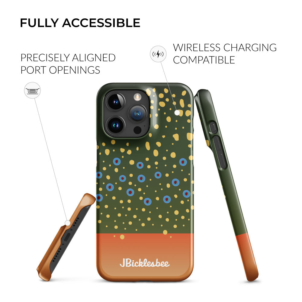 brook trout fully accessible iphone snap case