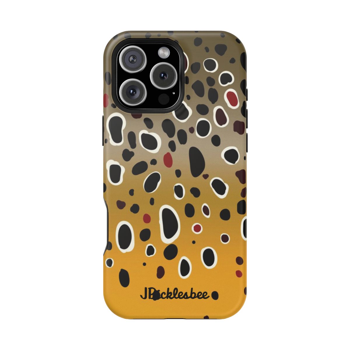 Brown Trout Pattern MagSafe iPhone Case