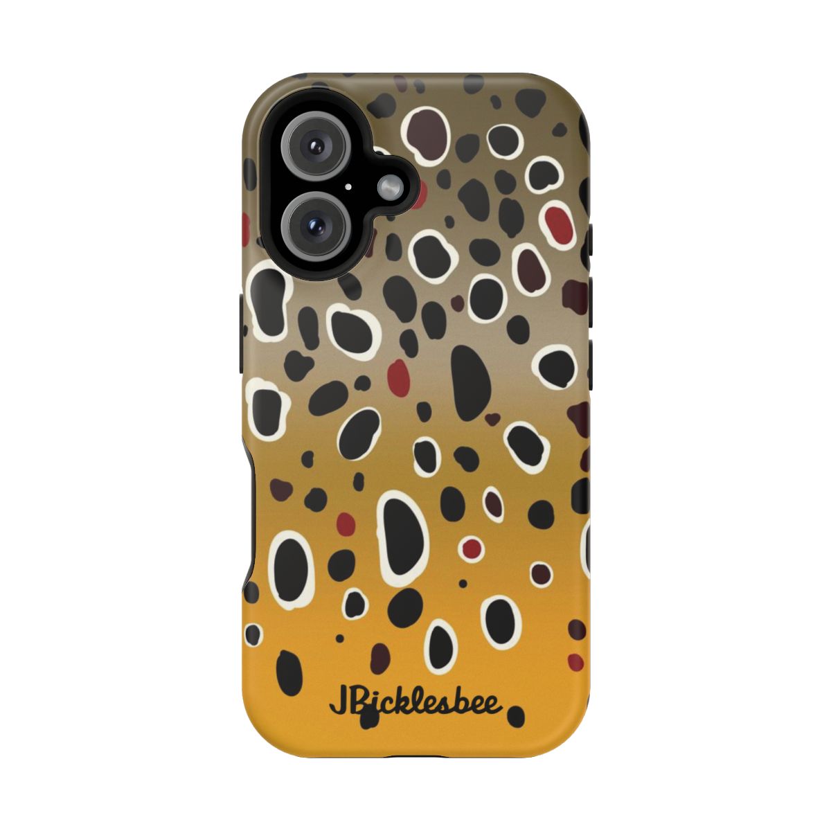 Brown Trout Pattern MagSafe iPhone Case