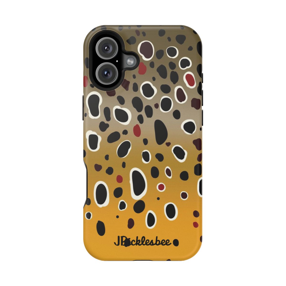 Brown Trout Pattern MagSafe iPhone Case