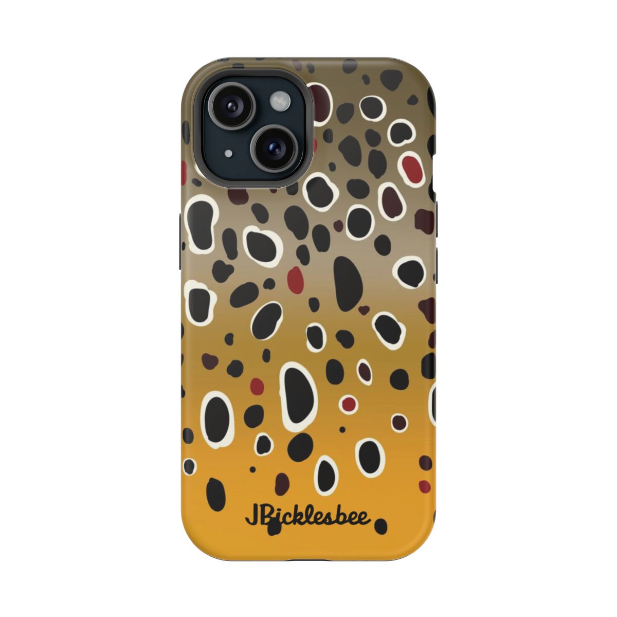 Brown Trout Pattern MagSafe iPhone Case