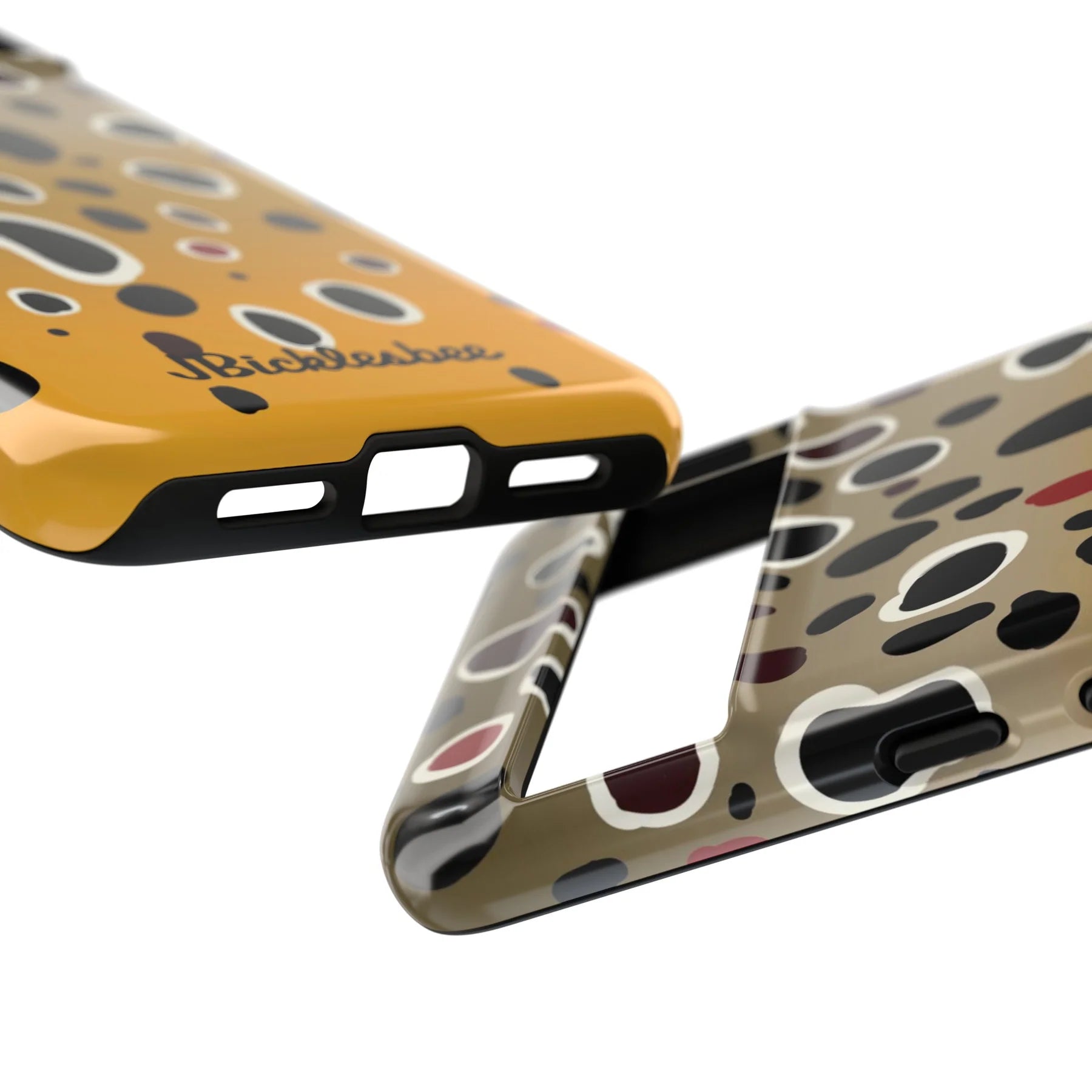 close up on ports Brown Trout Pattern Pixel Tough Case