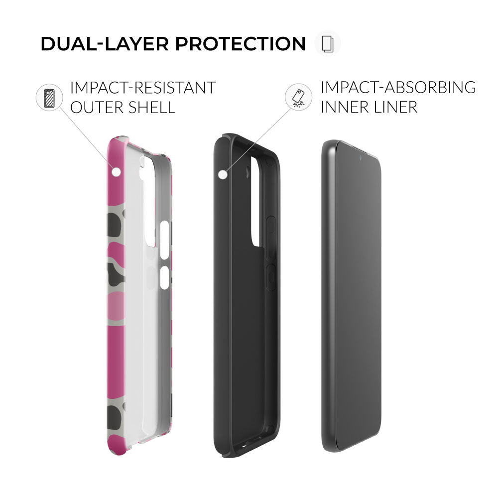 Pink Retro Duck Camo Samsung Tough Case