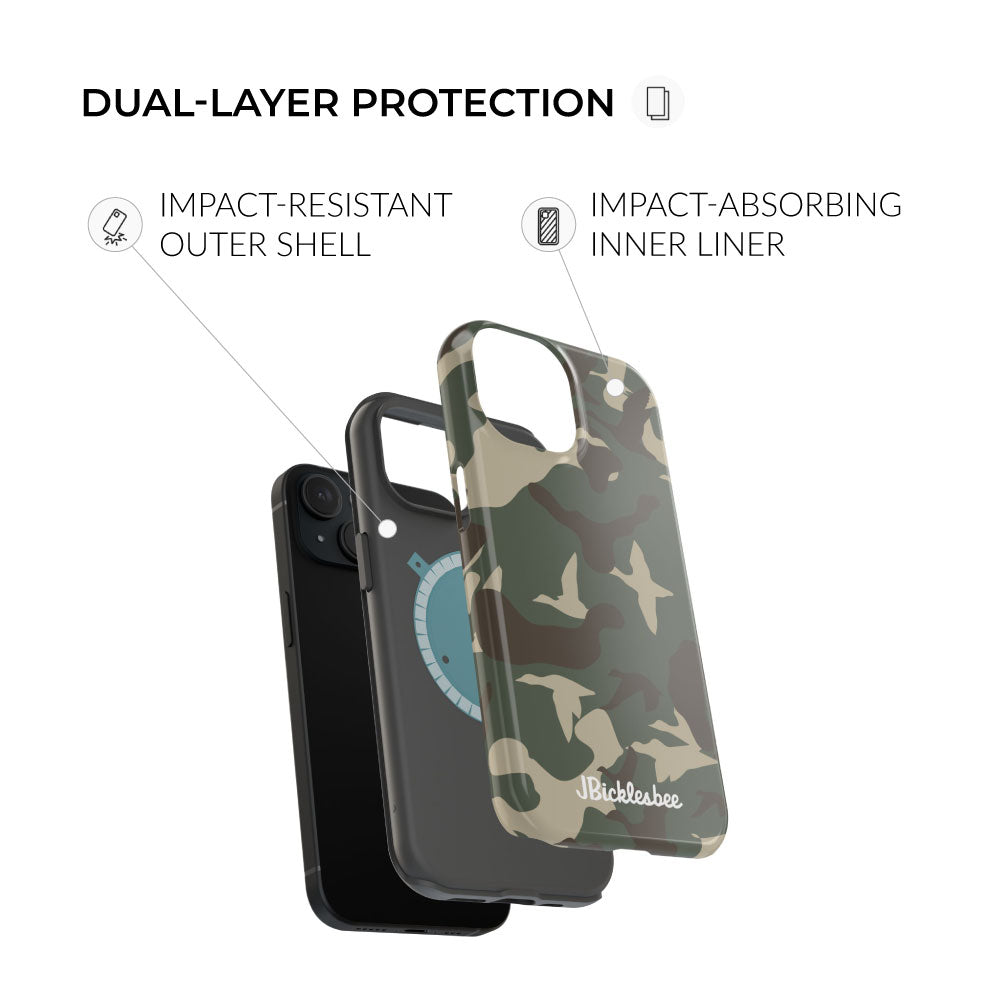 dual-layer protection Duck Hunter Camo MagSafe iPhone Case