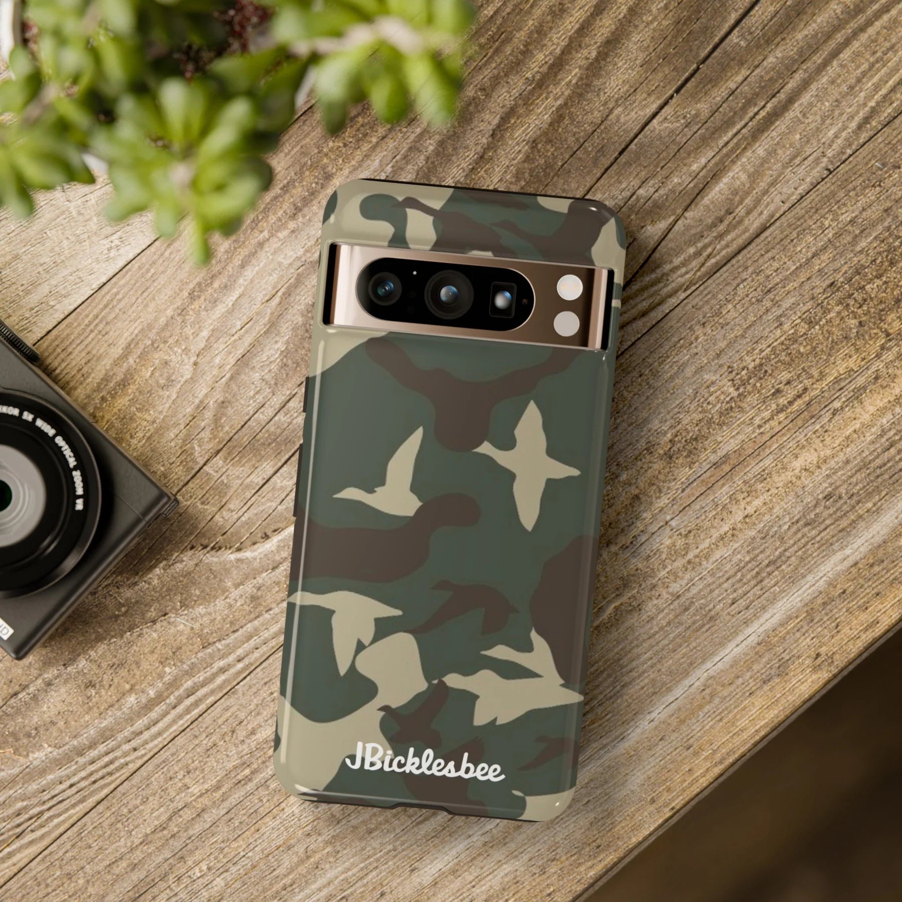 Duck Hunter Camo Pixel Tough Case on table