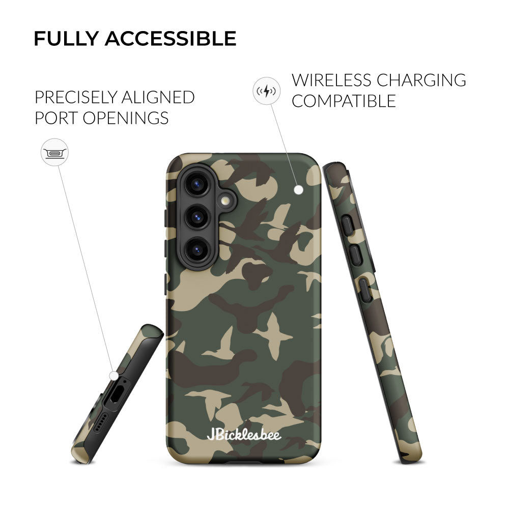 fully accessible Duck Hunter Camo Samsung Tough Case