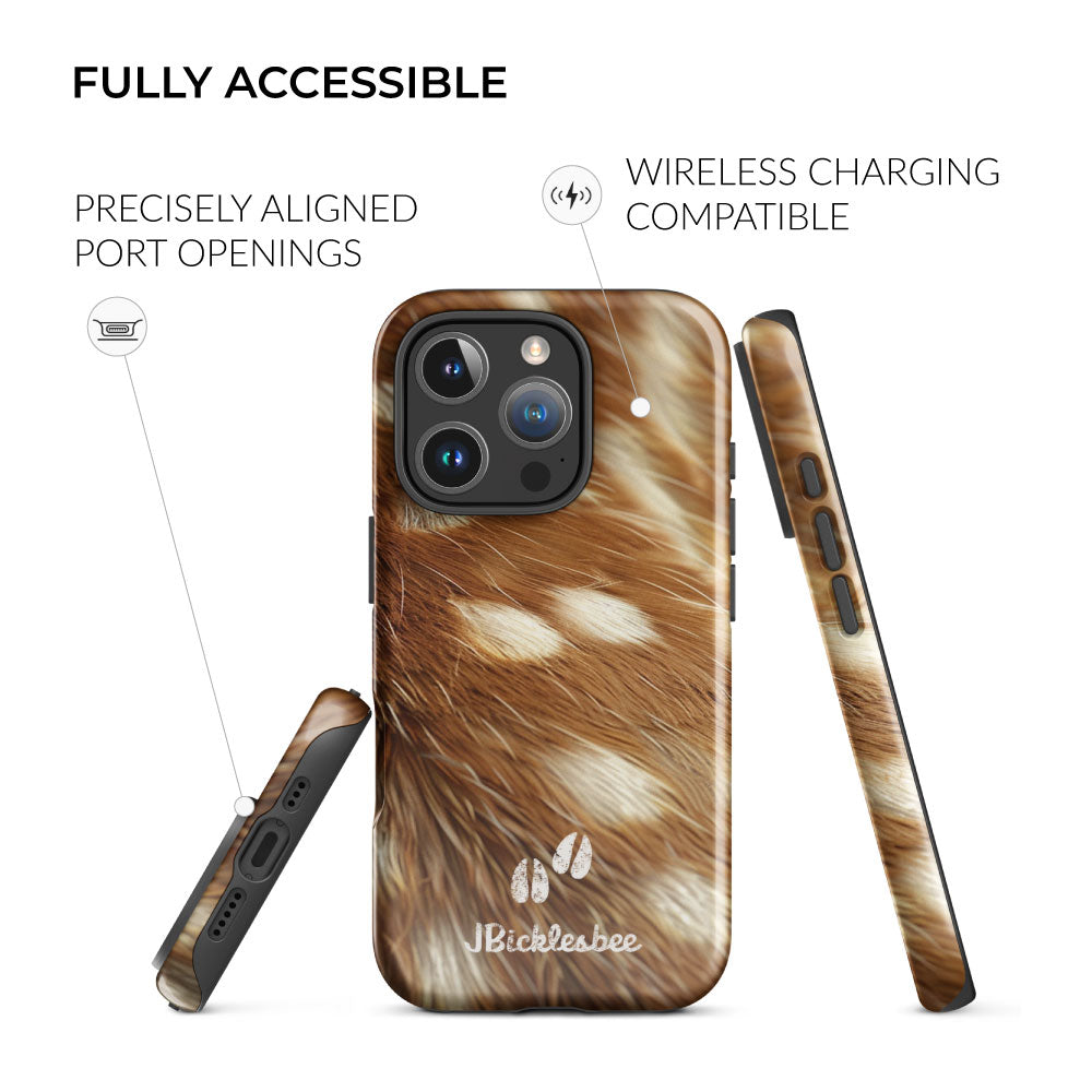 fully accessible fawn iphone tough case