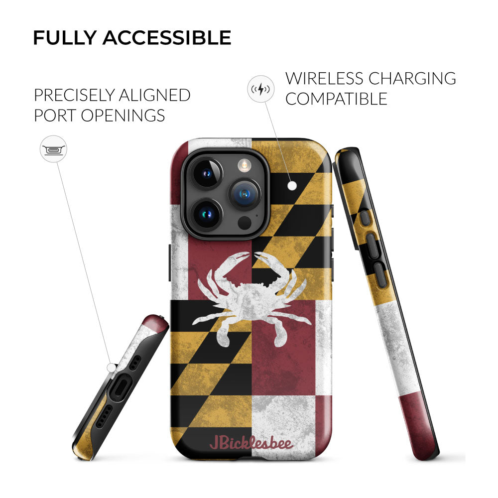 Maryland Flag Crab iPhone Tough Case JBicklesbee