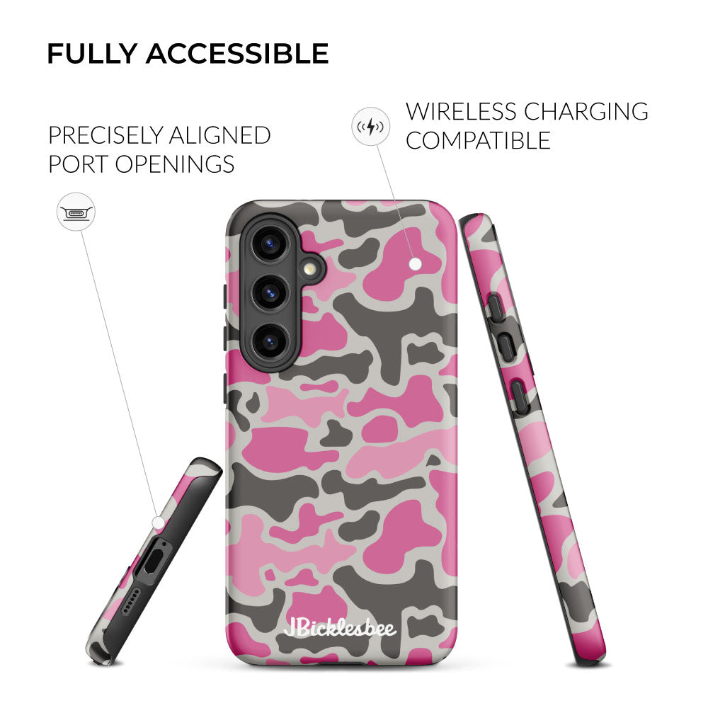 Pink Retro Duck Camo Samsung Tough Case