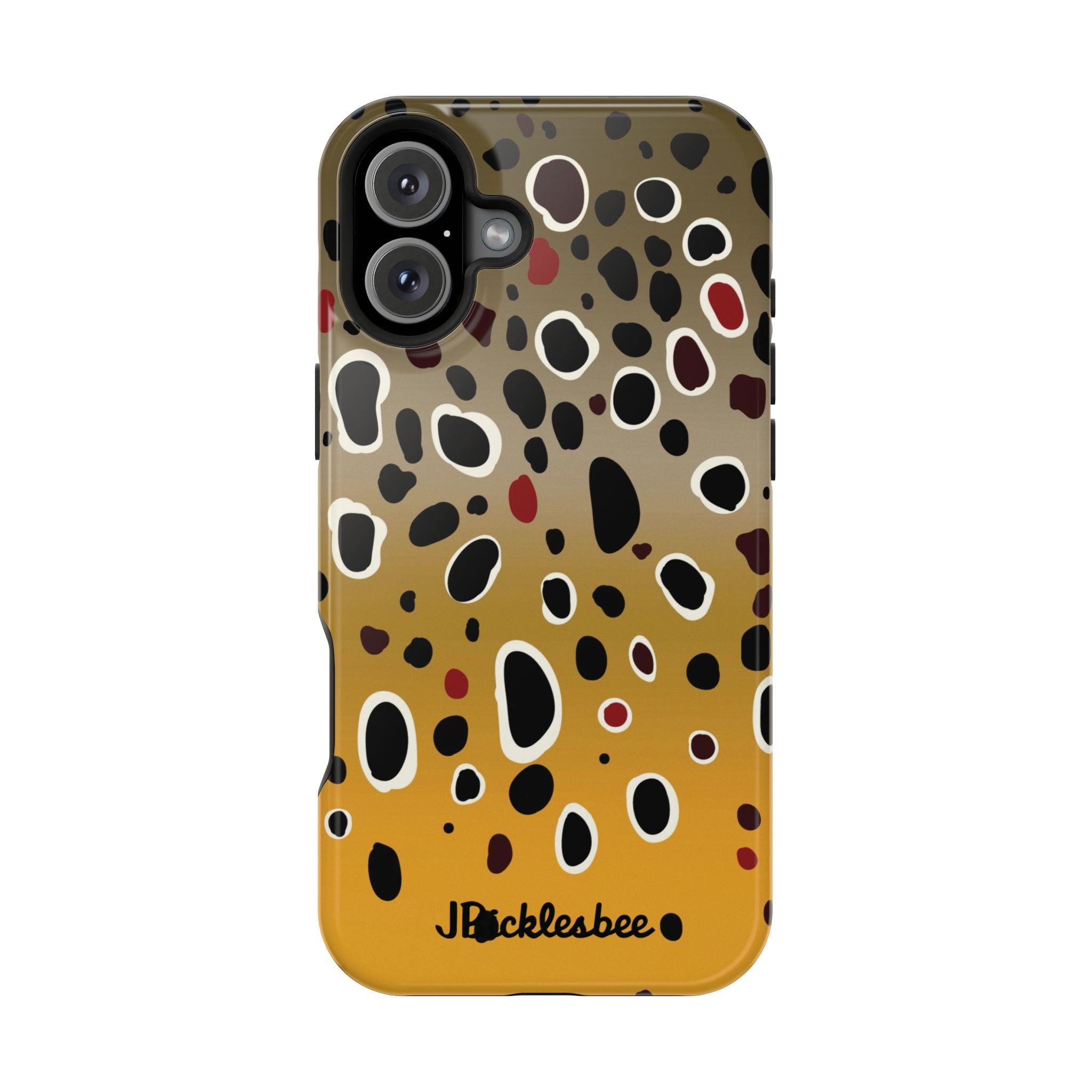 Brown Trout Pattern MagSafe iPhone Case