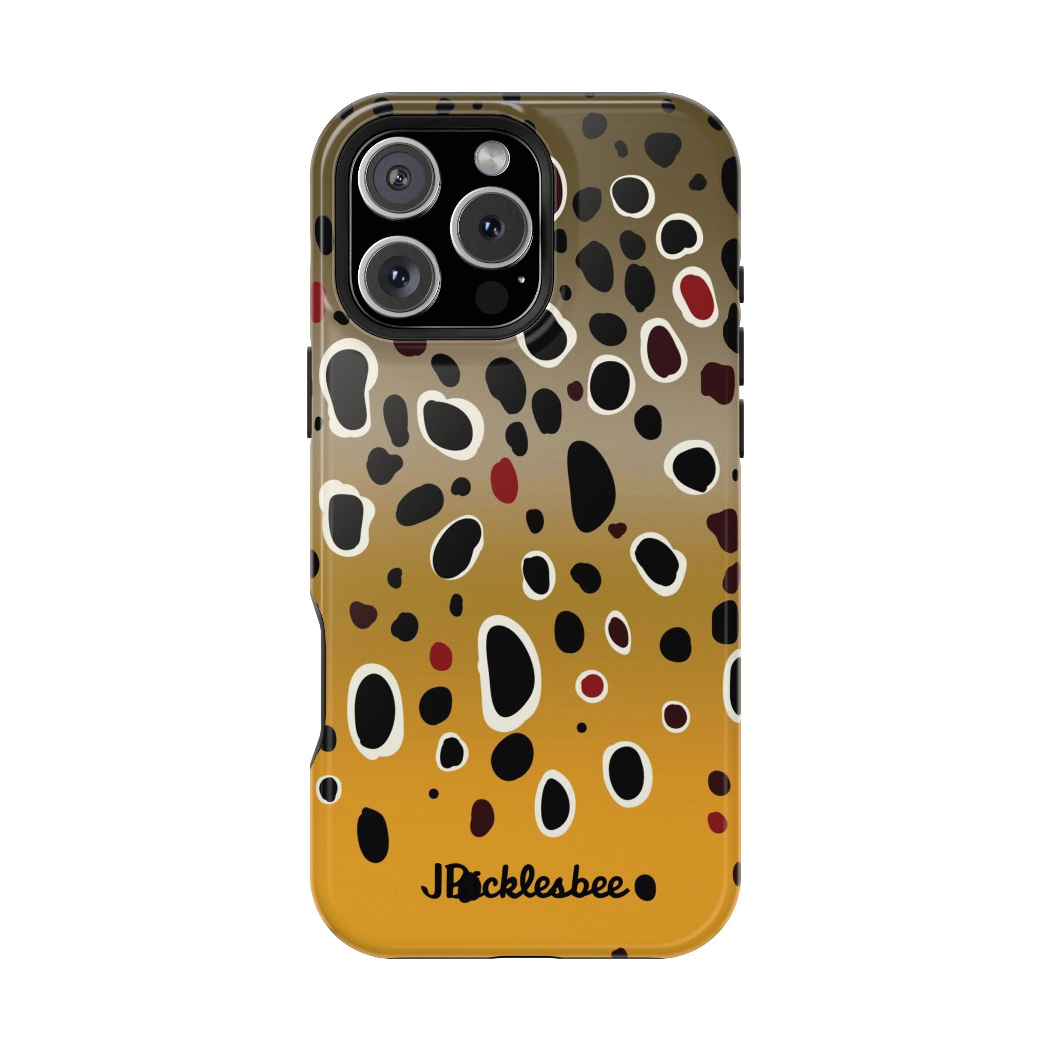 Brown Trout Pattern MagSafe iPhone Case