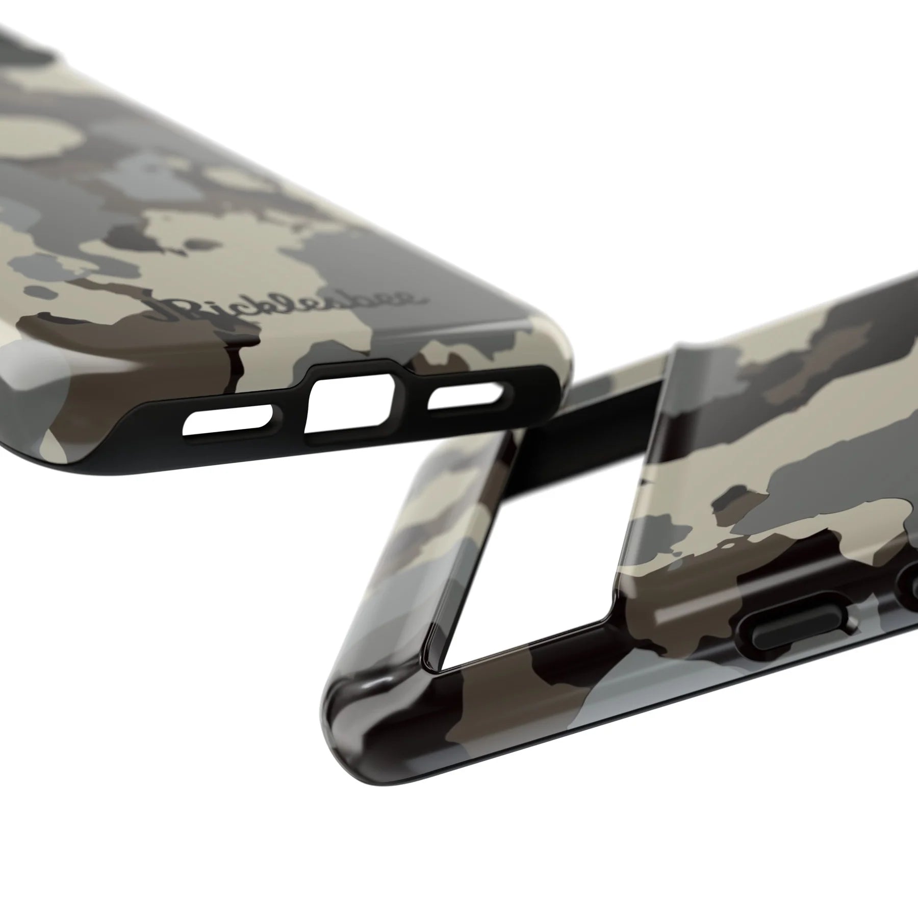 close up on ports High Country Camo Pixel Tough Case