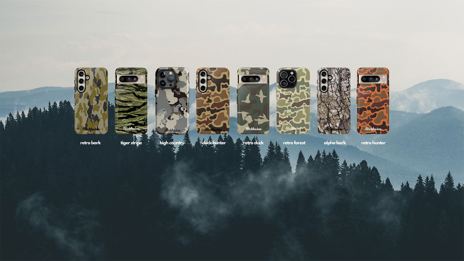 jbicklesbee camo phone case collection