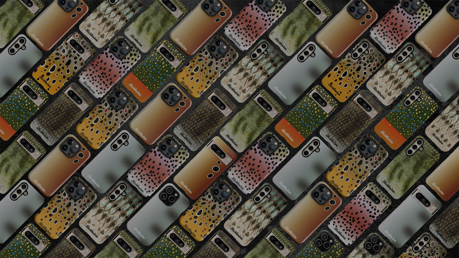 jbicklesbee fishing phone cases tiled