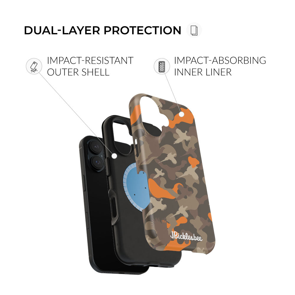 pheasant hunter camo dual-layer protection MagSafe tough phone case