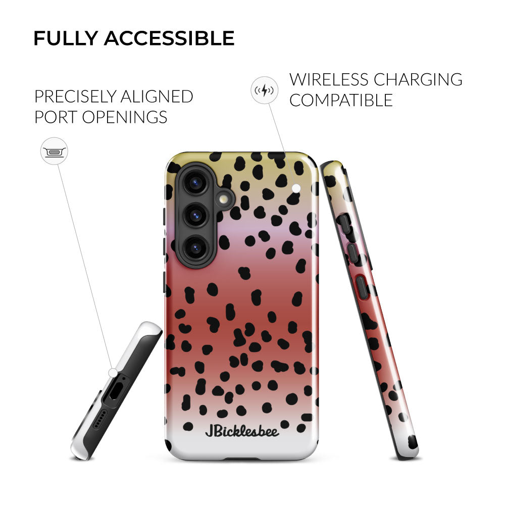 fully accessible Rainbow Trout Pattern Samsung Tough Case