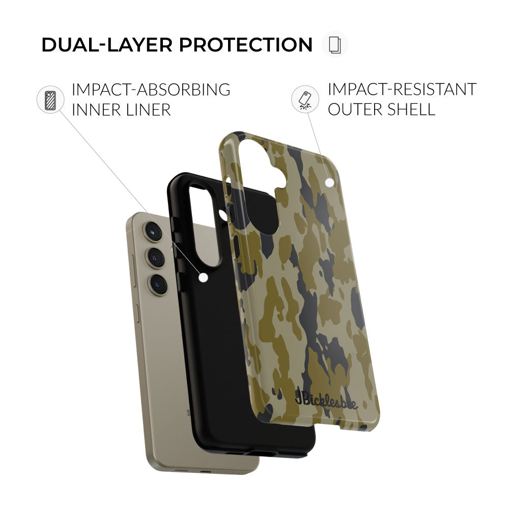 dual-layer protection Retro Bark Camo Samsung Tough Case