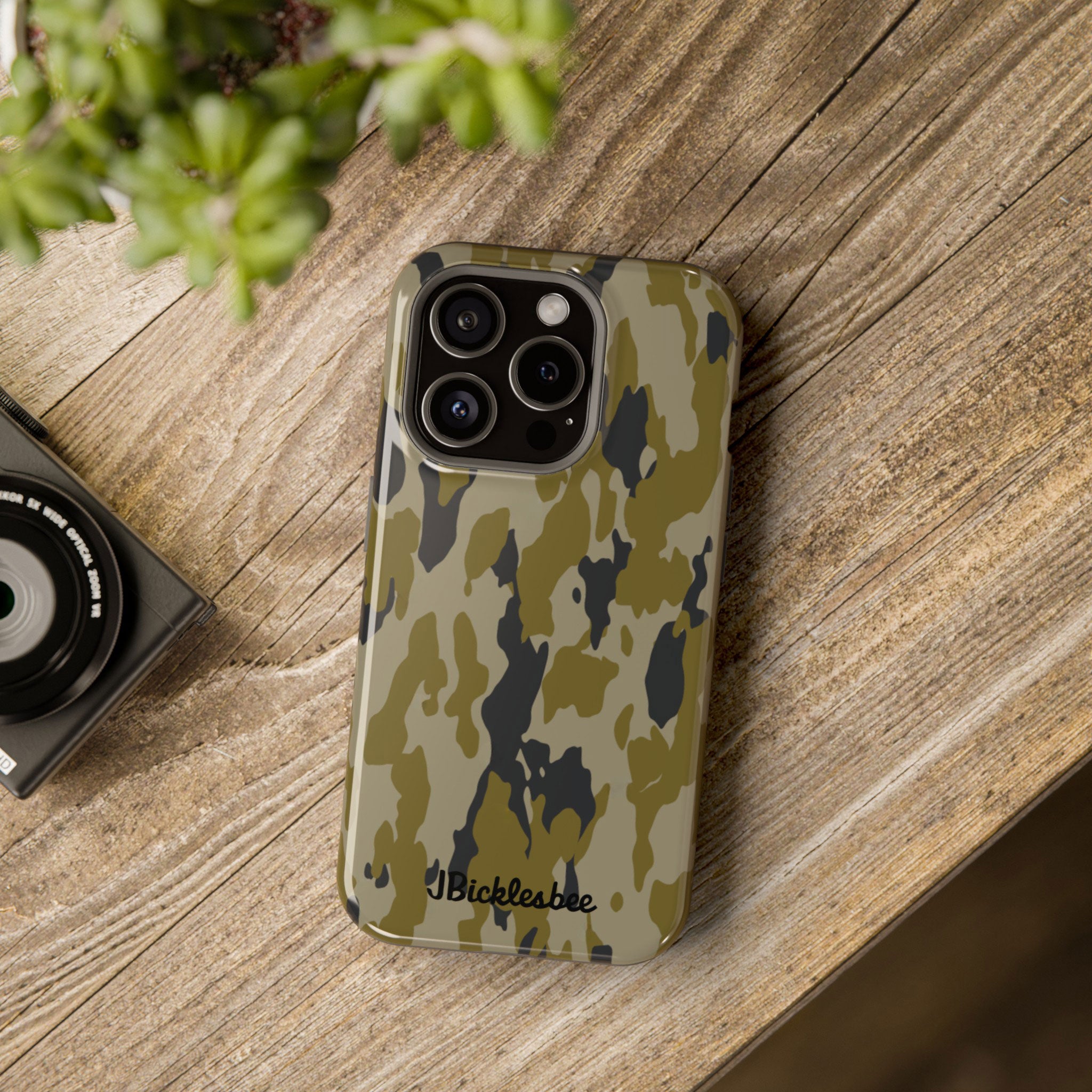 Retro Bark Camo iPhone Tough Case