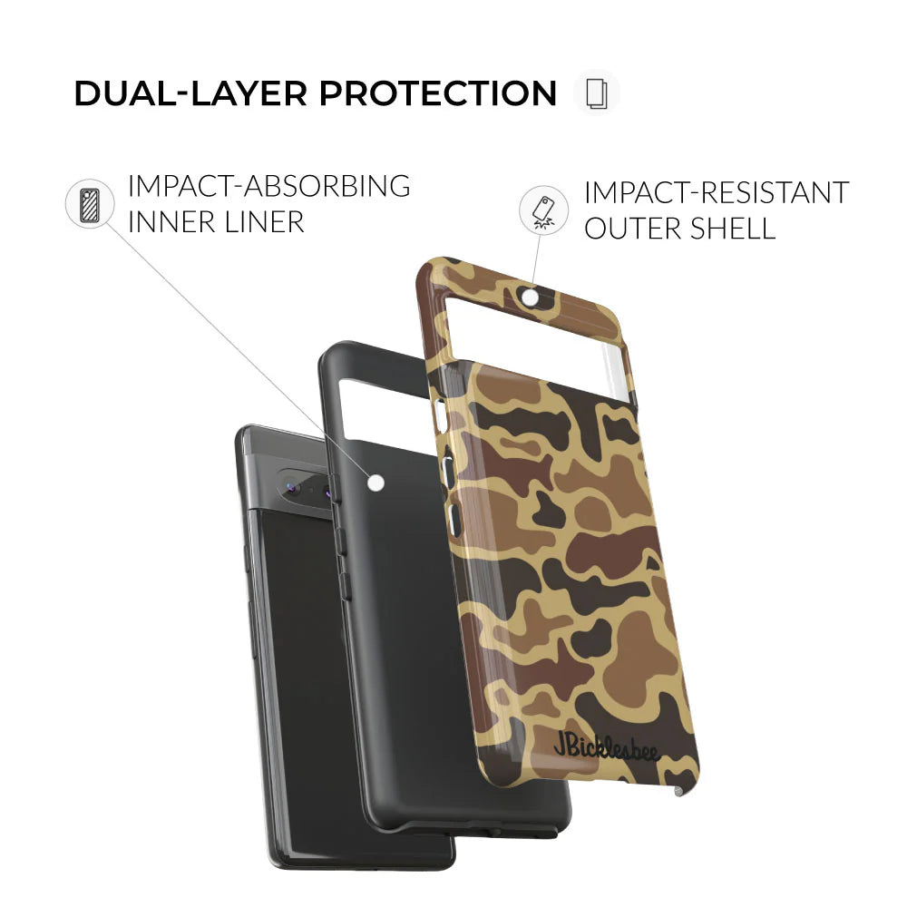 dual-layer protection Retro Duck Camo Pixel Tough Case