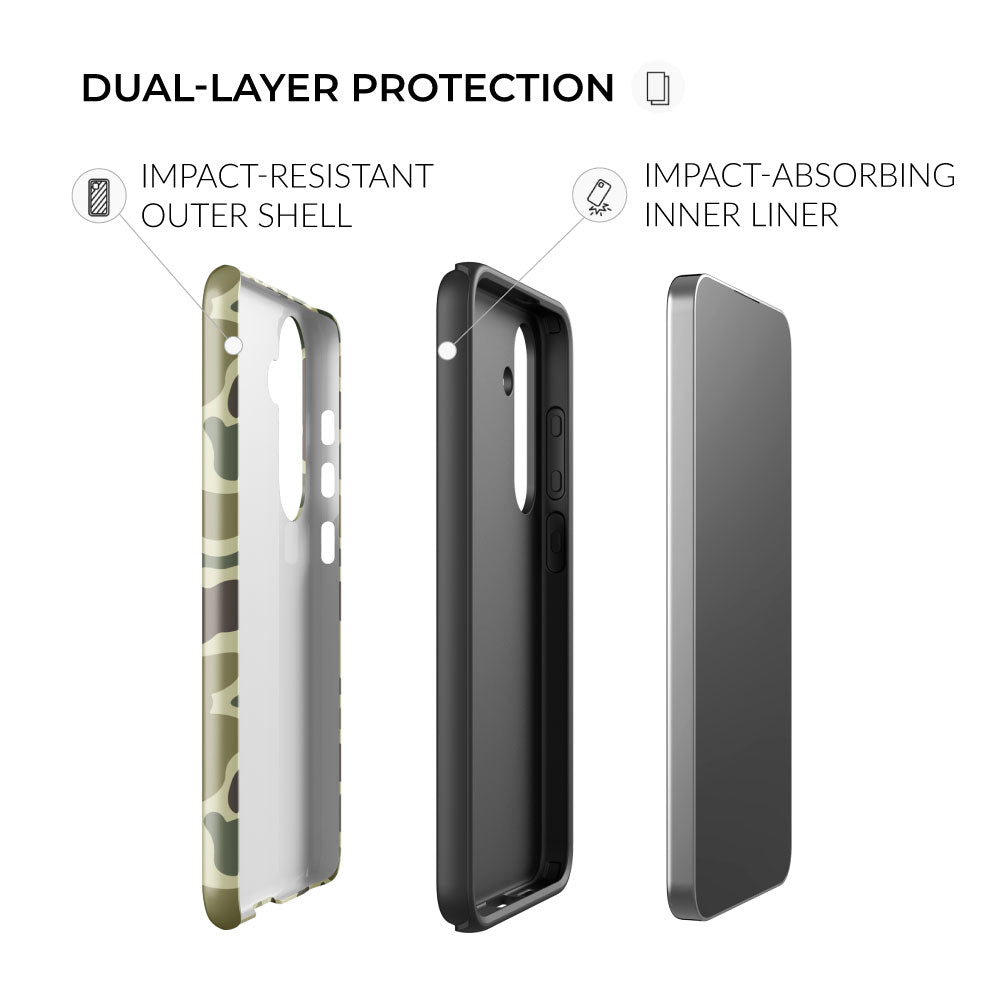 dual-layer protection Retro Forest Duck Camo Samsung Tough Case