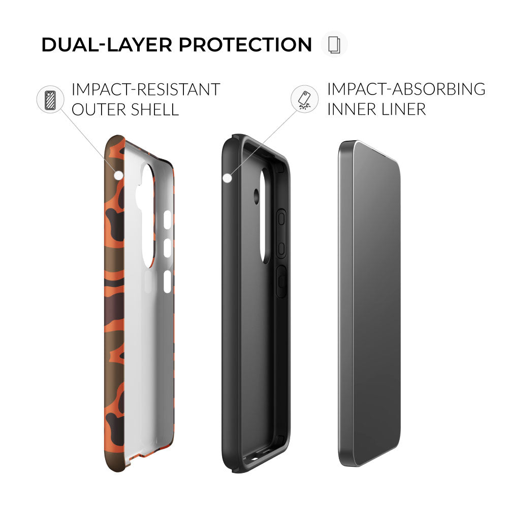 dual-layer protection Retro Hunter Safety Camo Samsung Tough Case